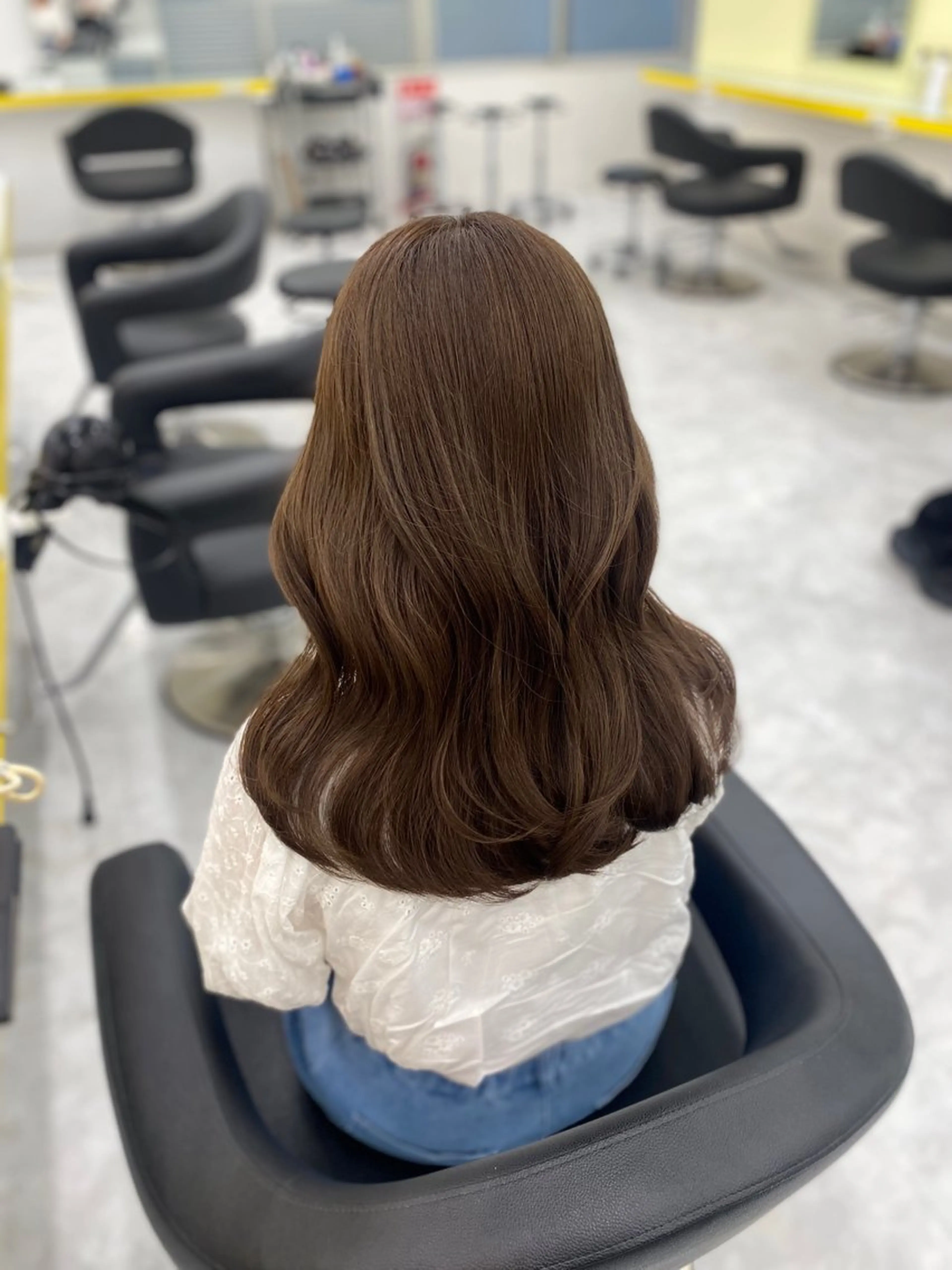 ミディアム カラー パーマ ヘアアレンジ メンズ キッズ ベージュカラー ミルクティーベージュ ヘアカラー 💖横浜ブリーチなし 💖MIHOのヘアスタイル