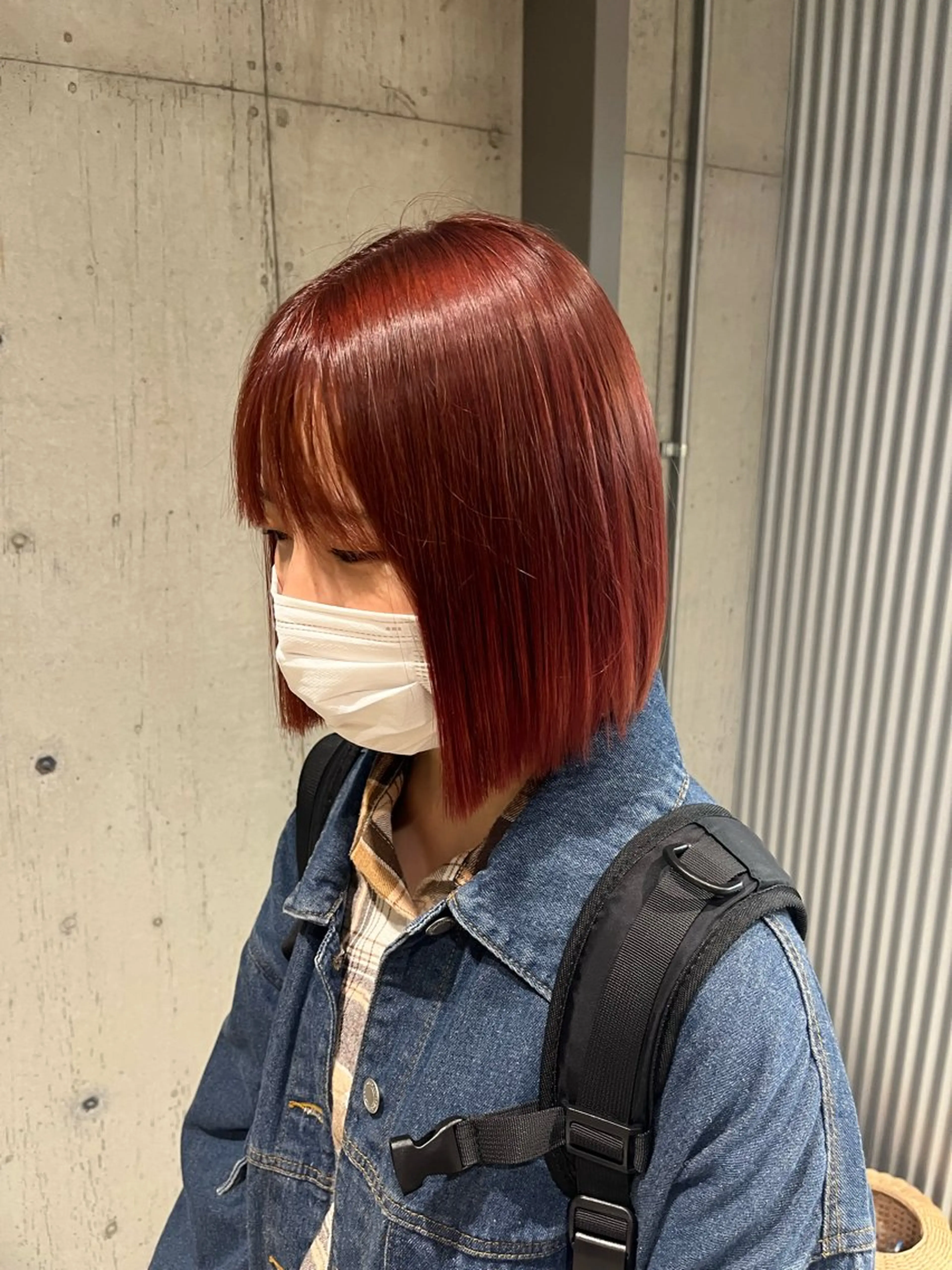 ミディアム カラー ヘアアレンジ カット ヘアカラー トリートメント ボブ×艶カラー 特化・リクト💥のヘアスタイル