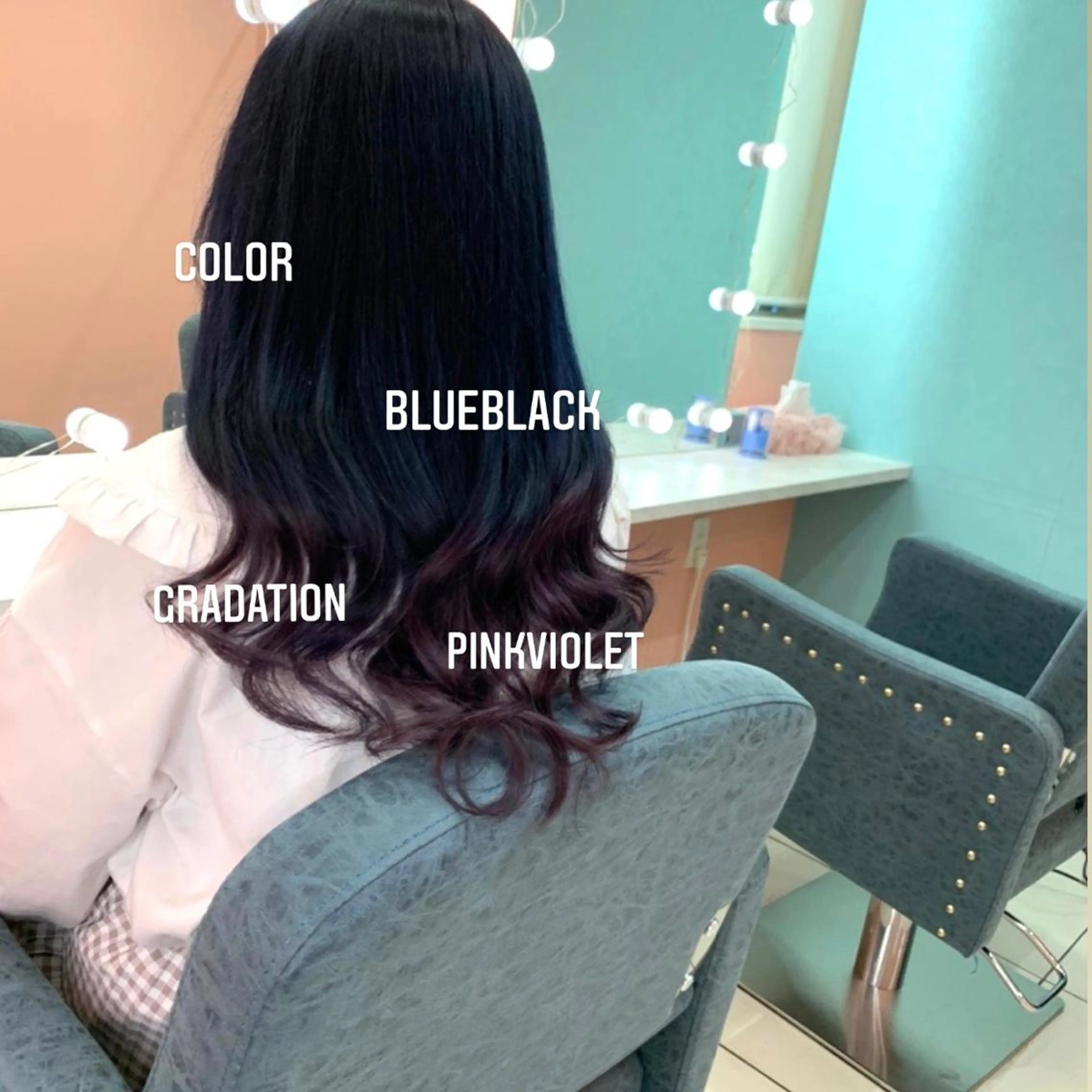 セミロング カラー エクステ エクステ🩵ブリーチ 韓国ヘア🩵KAEのヘアスタイル