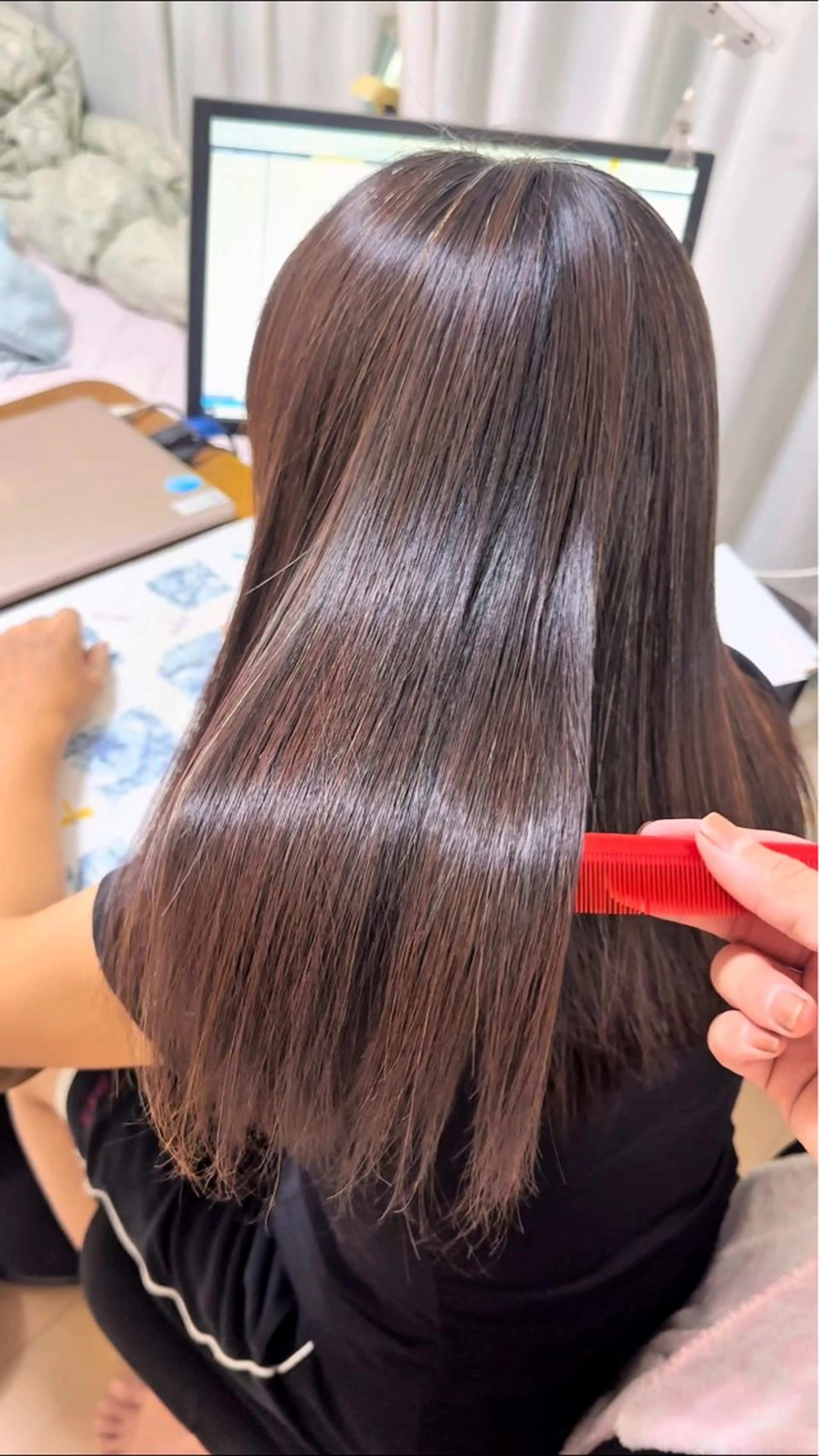 ロング 縮毛矯正 縮毛矯正 てらしぃ /名古屋美容師のヘアスタイル