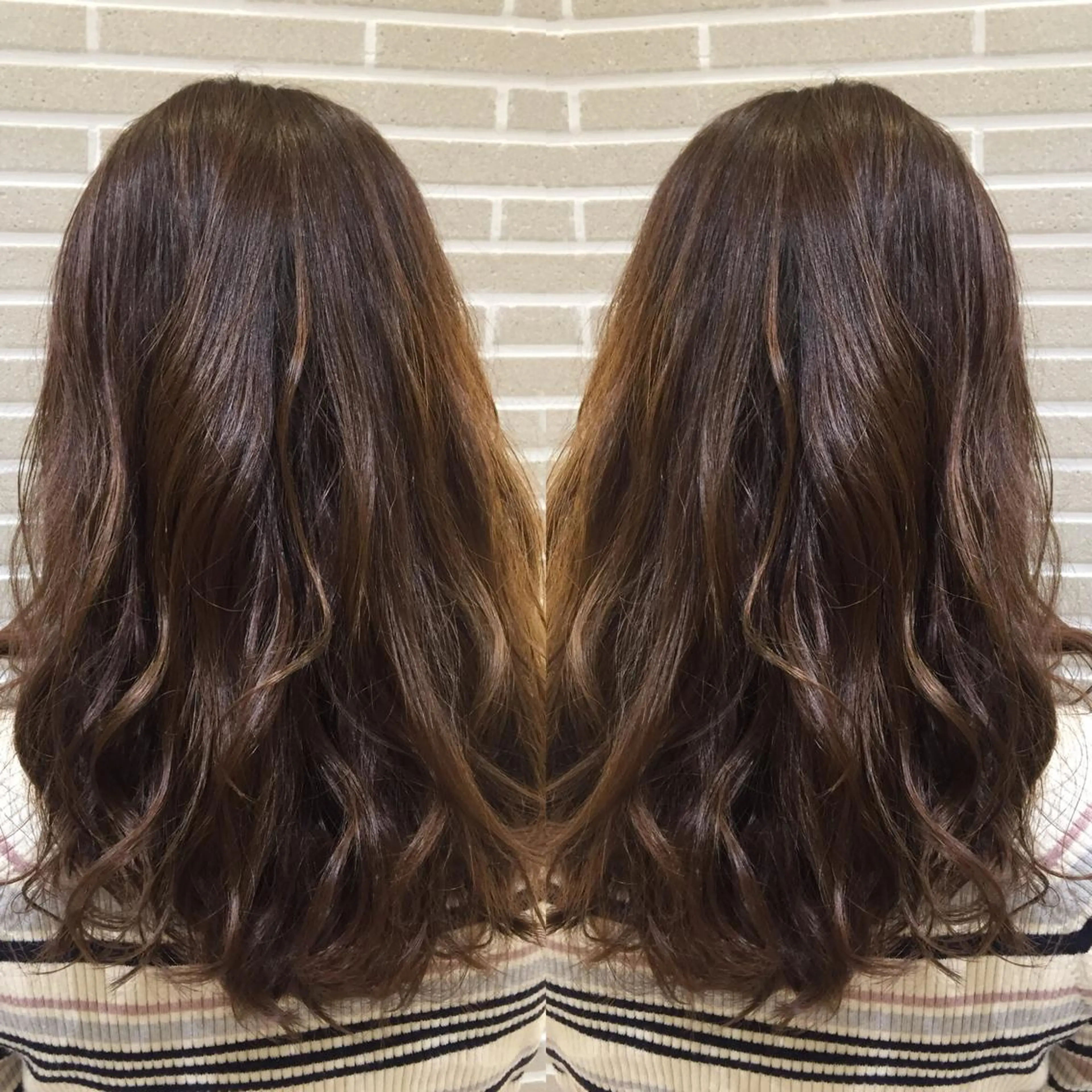 セミロング カラー ヘアアレンジ カット ヘアカラー トリートメント 山北 咲子のヘアスタイル