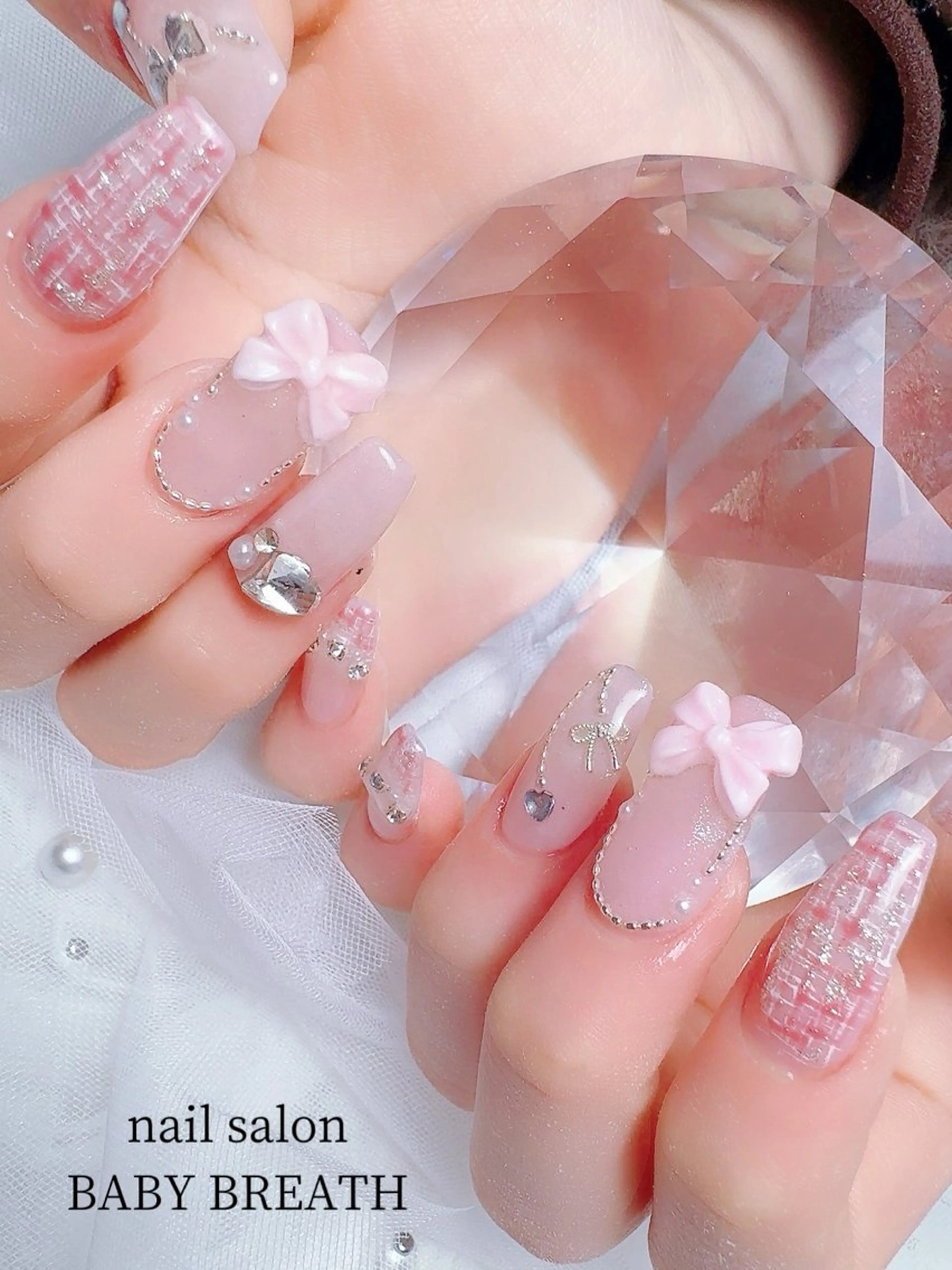 ネイル アートネイル フラッシュネイル フットネイル グラデーション ラメ(グリッター) ハンドネイル BABY  BREATH所属・y natsumiのネイルデザイン