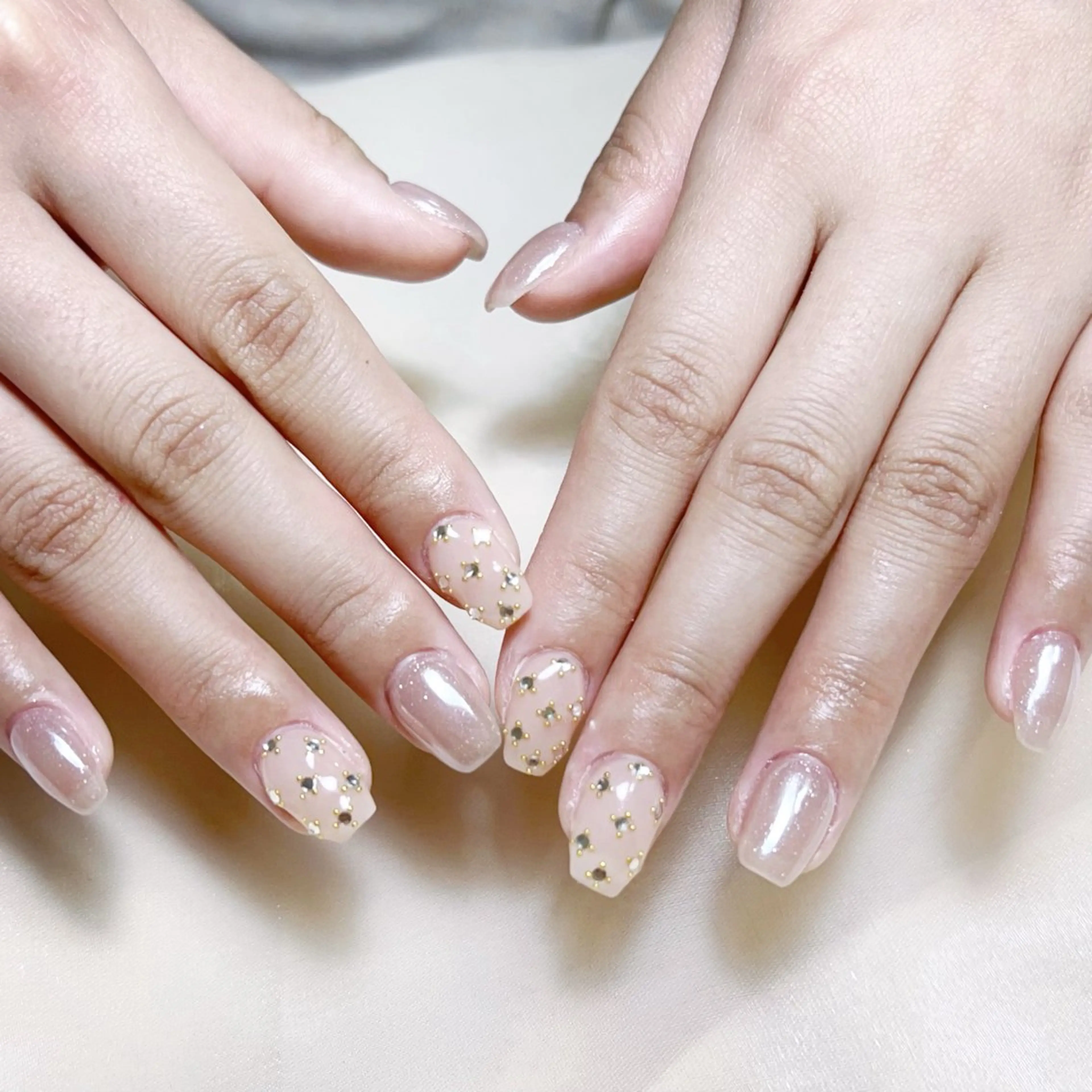 メンズ ネイル メンズ韓国風 アートネイル オーロラネイル ガーリー キラキラネイル ハンドネイル Nail salon 木にいるのネイルデザイン