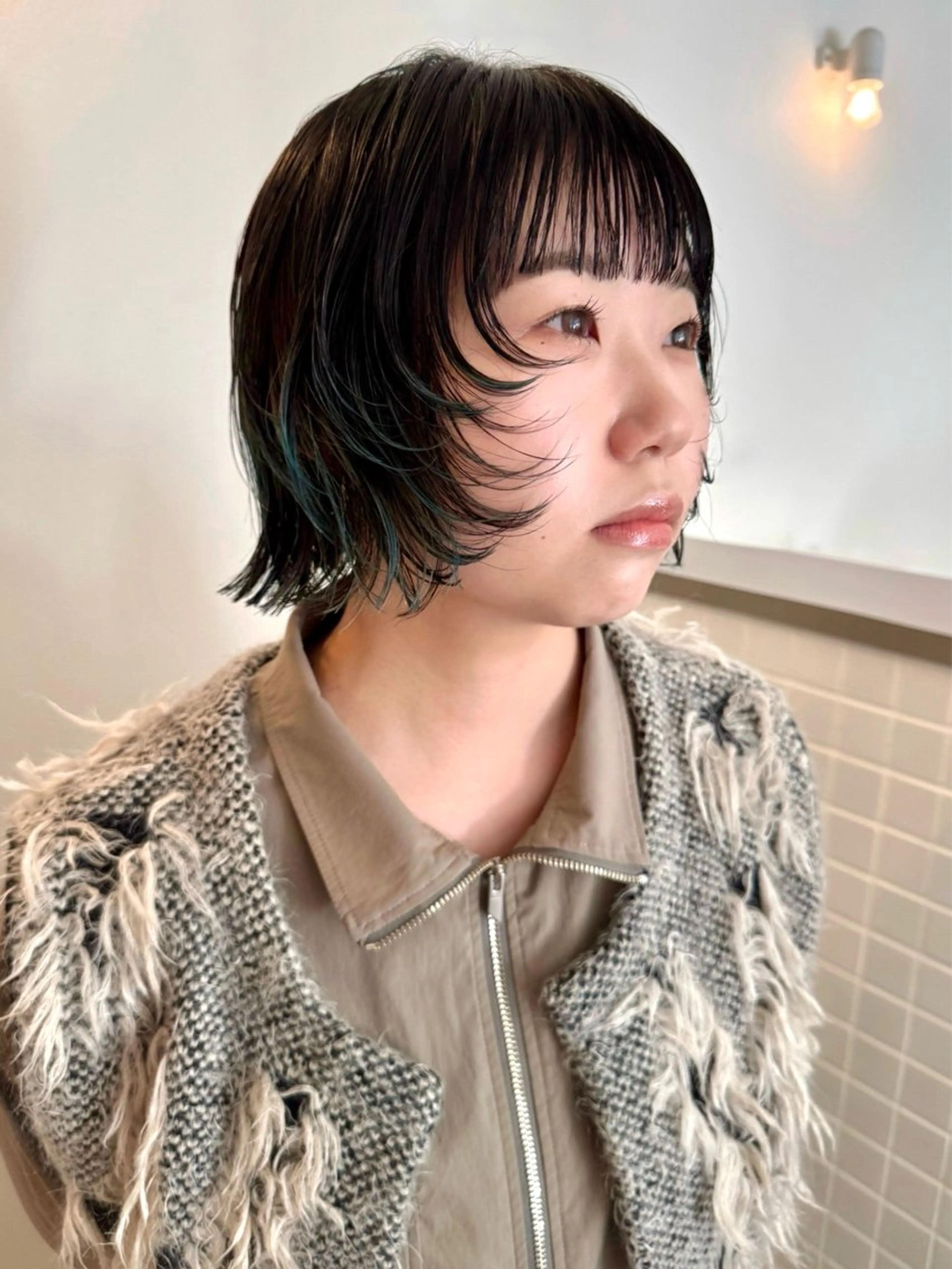 ミディアム カラー カット ヘアカラー トリートメント Kaito🐶/ボブ /レイヤー/デザインのヘアスタイル
