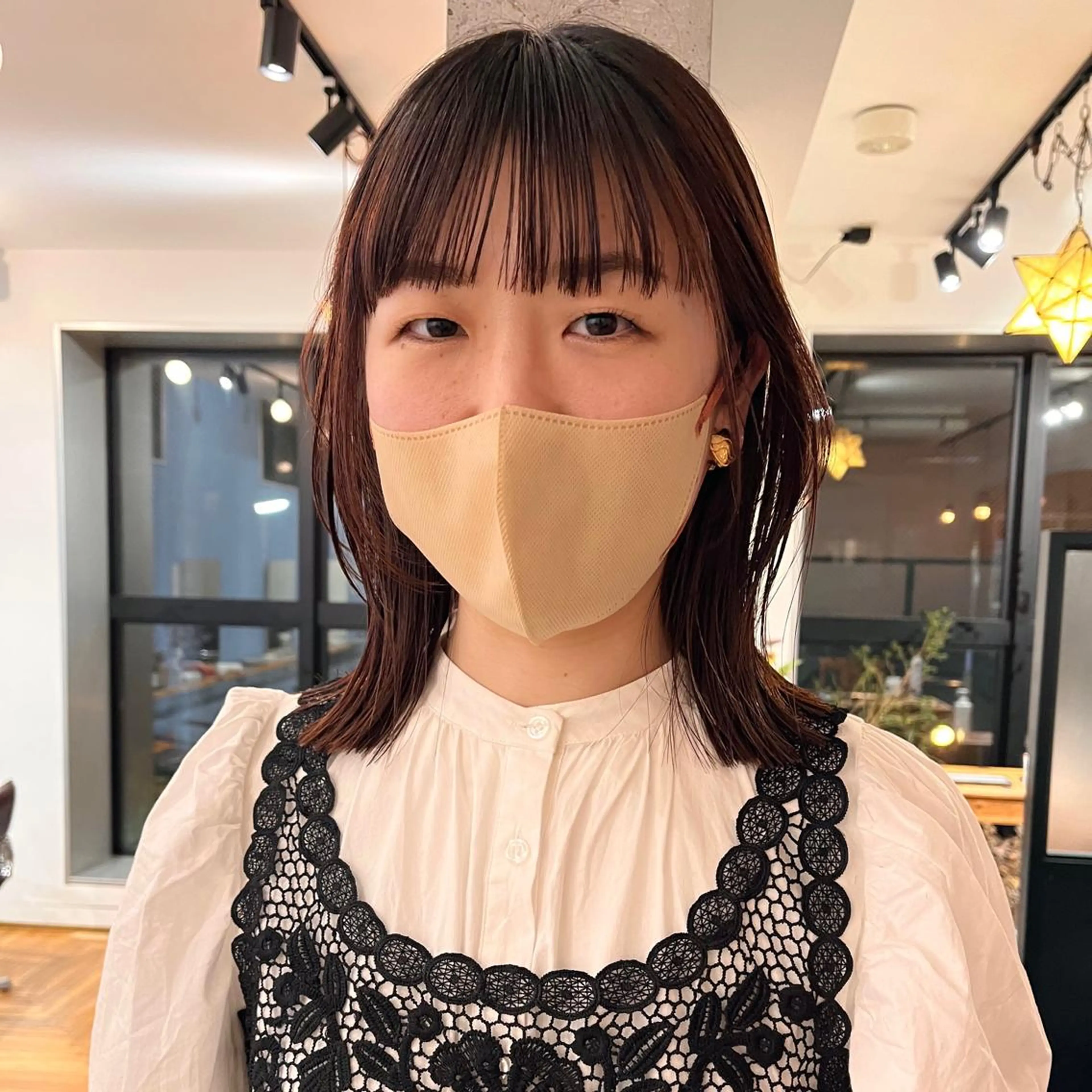 ミディアム 暖色/パーマ 🌼クニトウメイのヘアスタイル