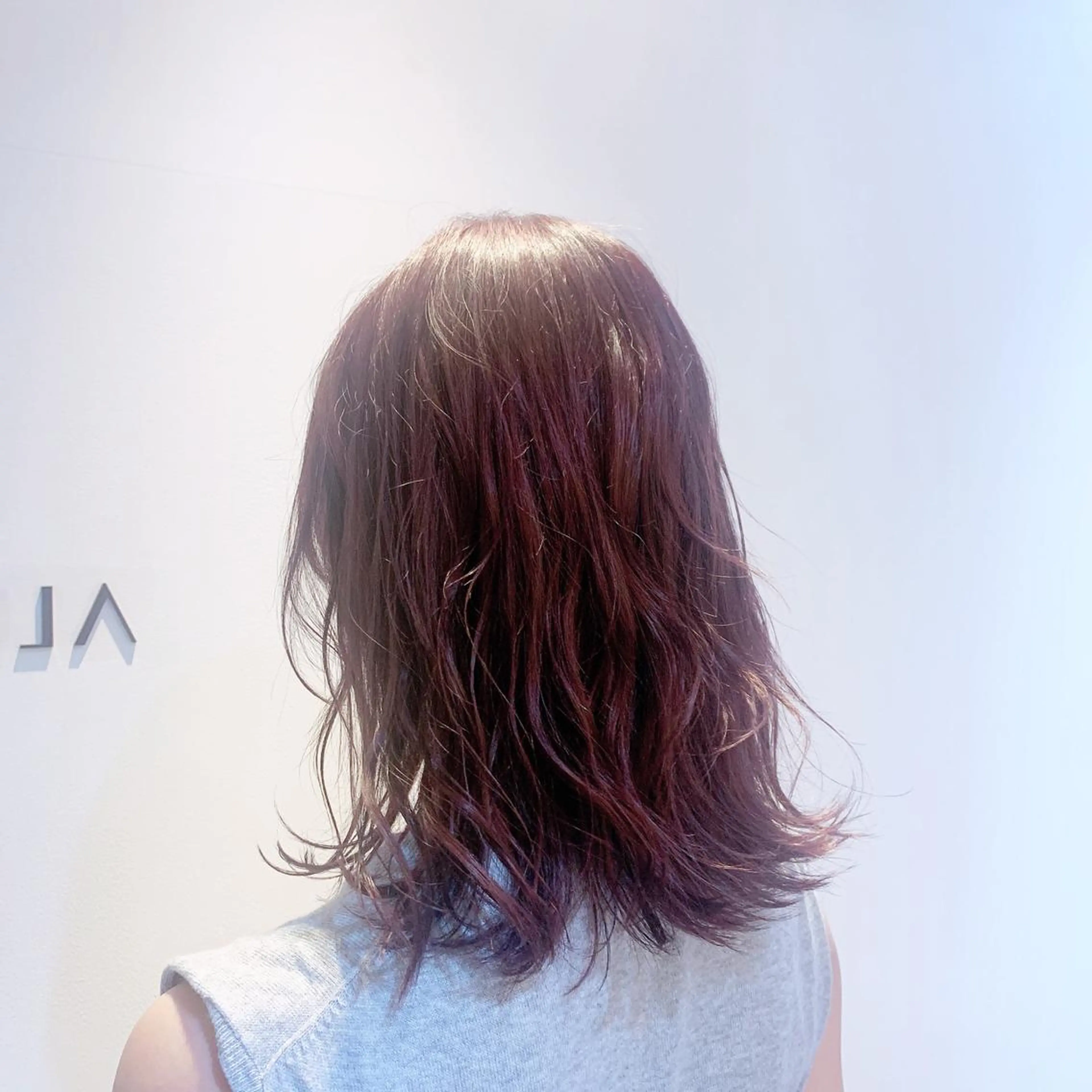 ミディアム カラー ヘアアレンジ ピンクカラー バイオレットカラー JYUNESU表参道所属・似合わせhair🔸 アサダ タカコ🔸のヘアスタイル