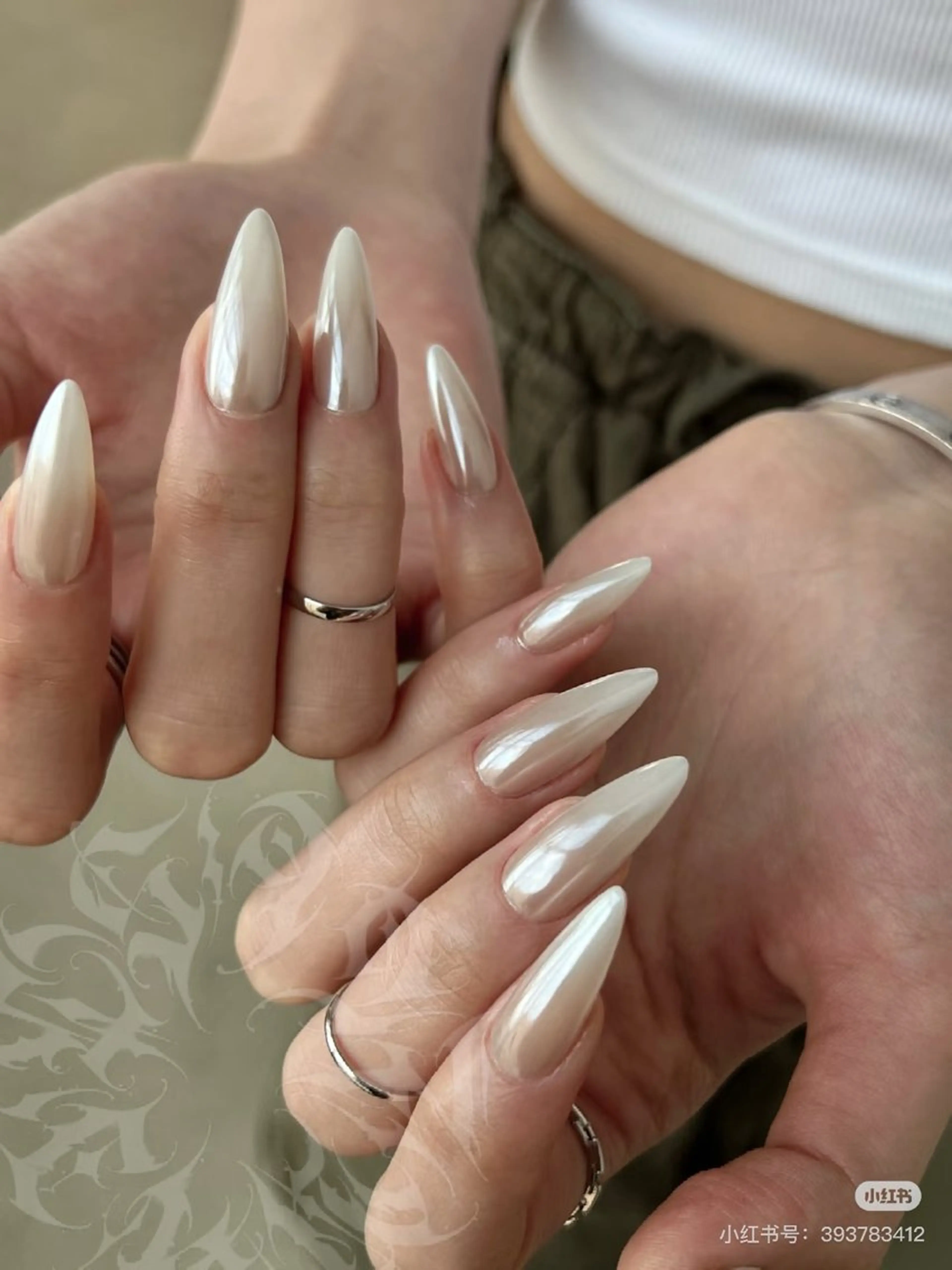 ネイル アートネイル オーロラネイル チークネイル フレンチネイル ガラスフレンチ ハンドネイル 🎀YooLi Nail salonのネイルデザイン