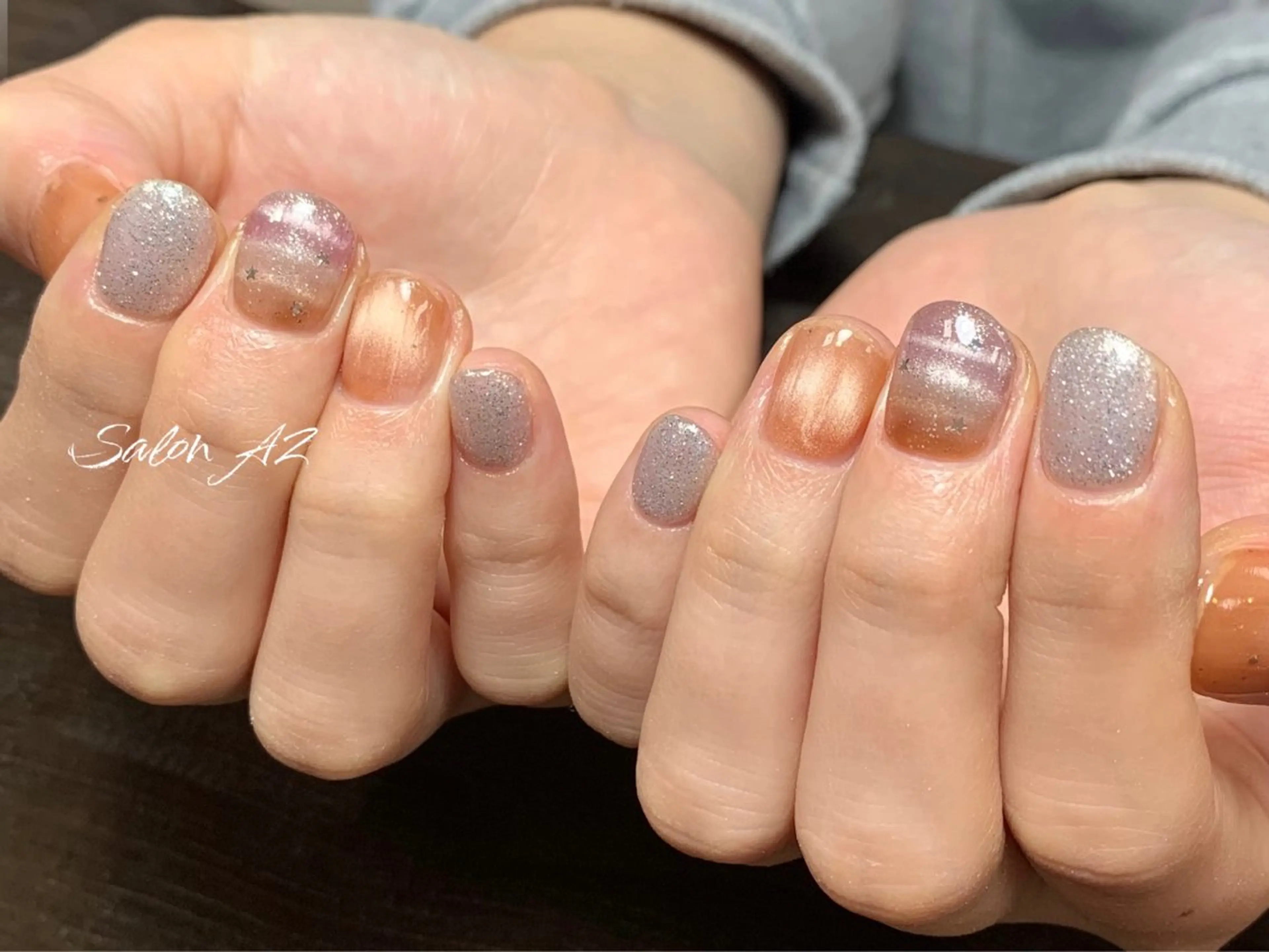 ネイル アートネイル フットネイル フレンチネイル マグネットネイル 持ち込み ハンドネイル salon AZのネイルデザイン