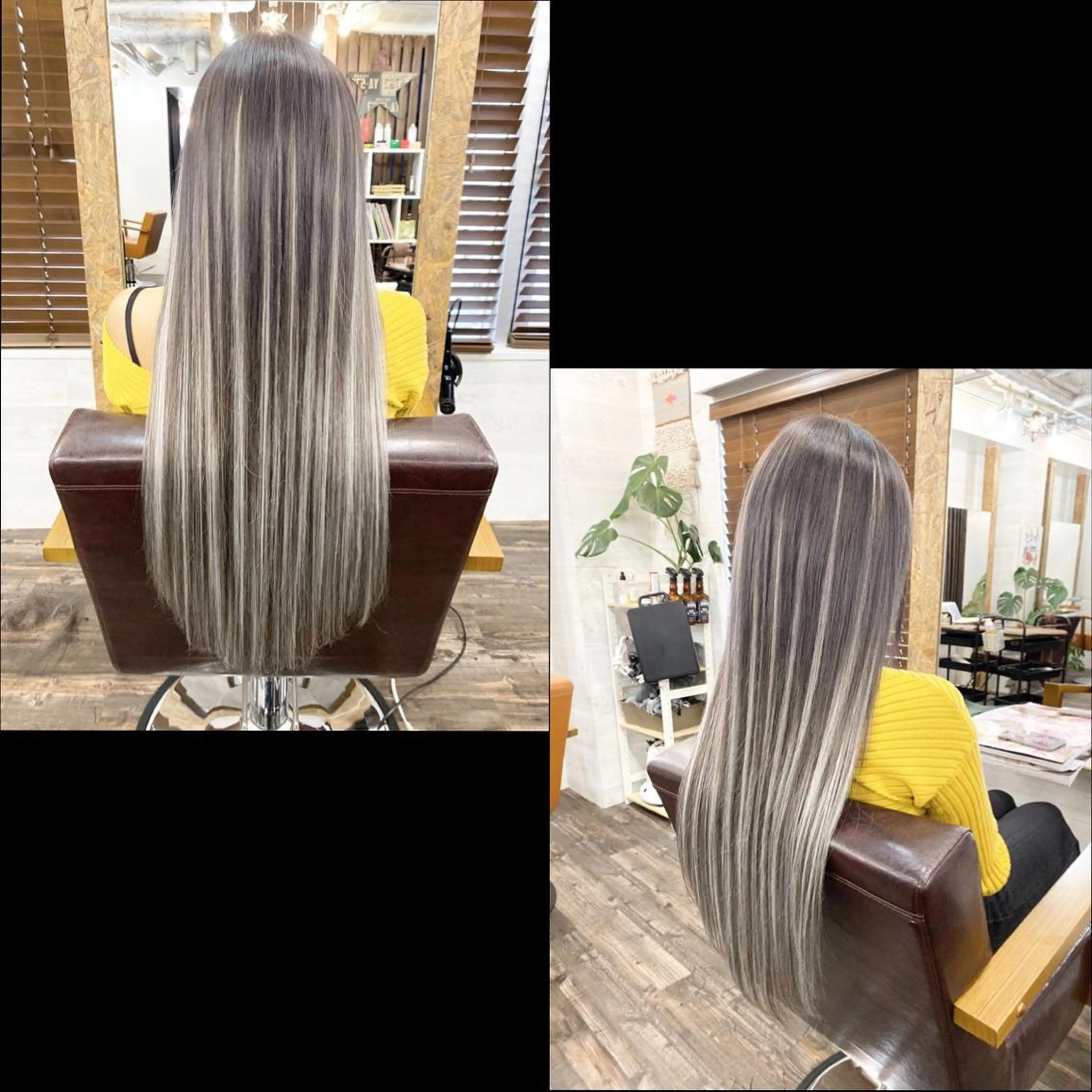 💖ダブルカラー＋最高級毛質最長70cm編み込みエクステ40本💖の写真