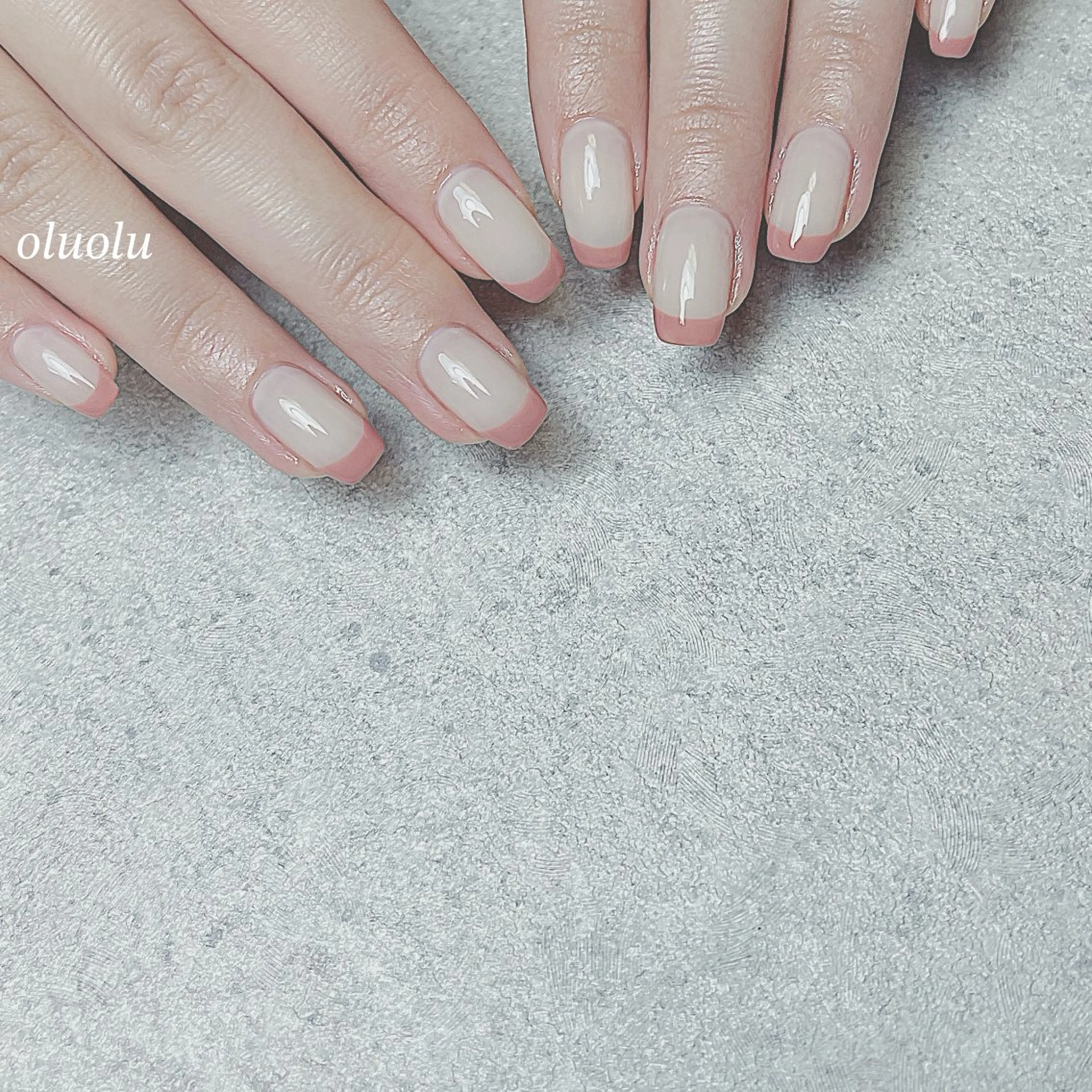 ネイル アートネイル フレンチネイル ガーリー ハンドネイル 大村 紬華のネイルデザイン