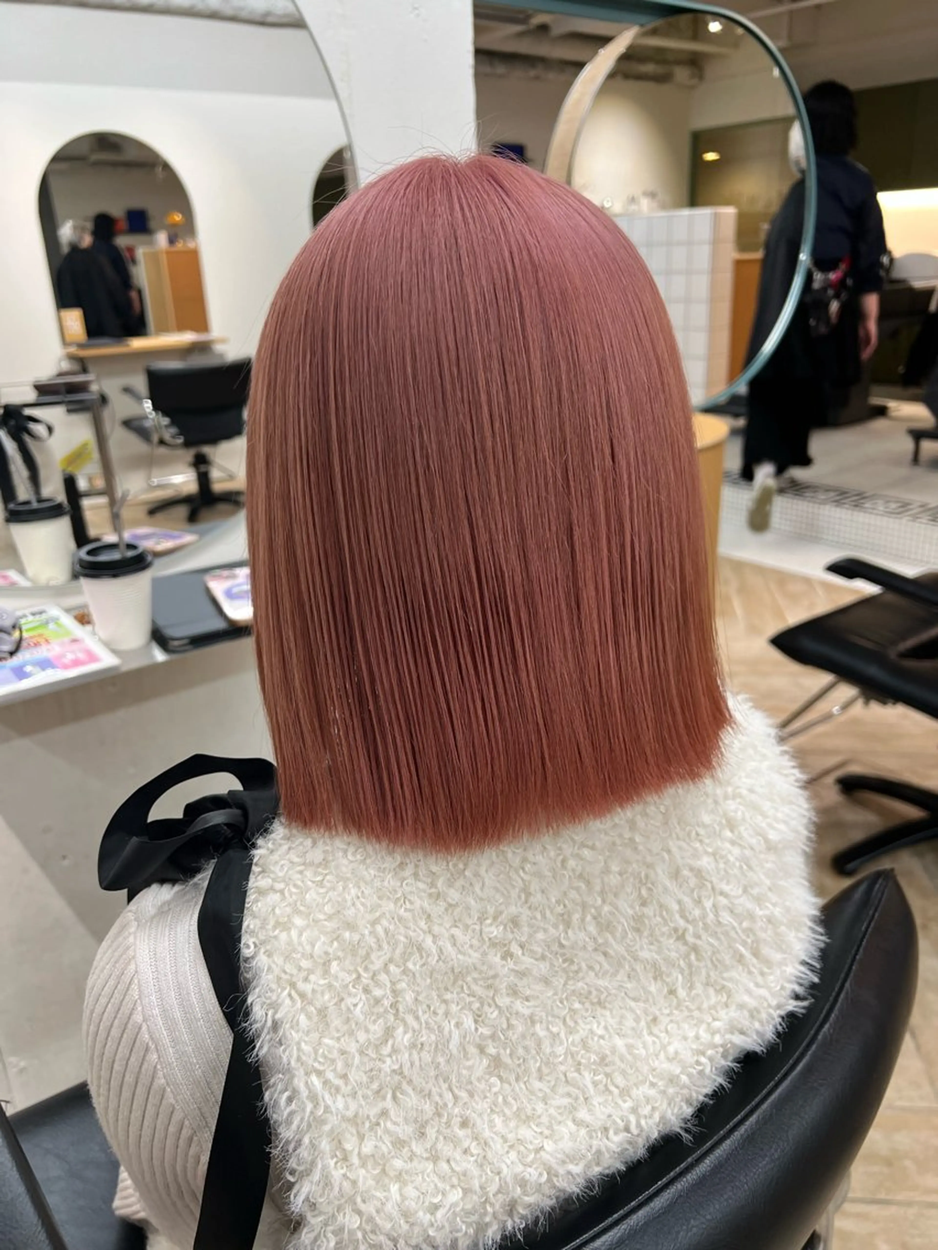 ミディアム カラー カット ヘアカラー トリートメント ベージュ/髪質改善 新潟/万代/井上佑のヘアスタイル