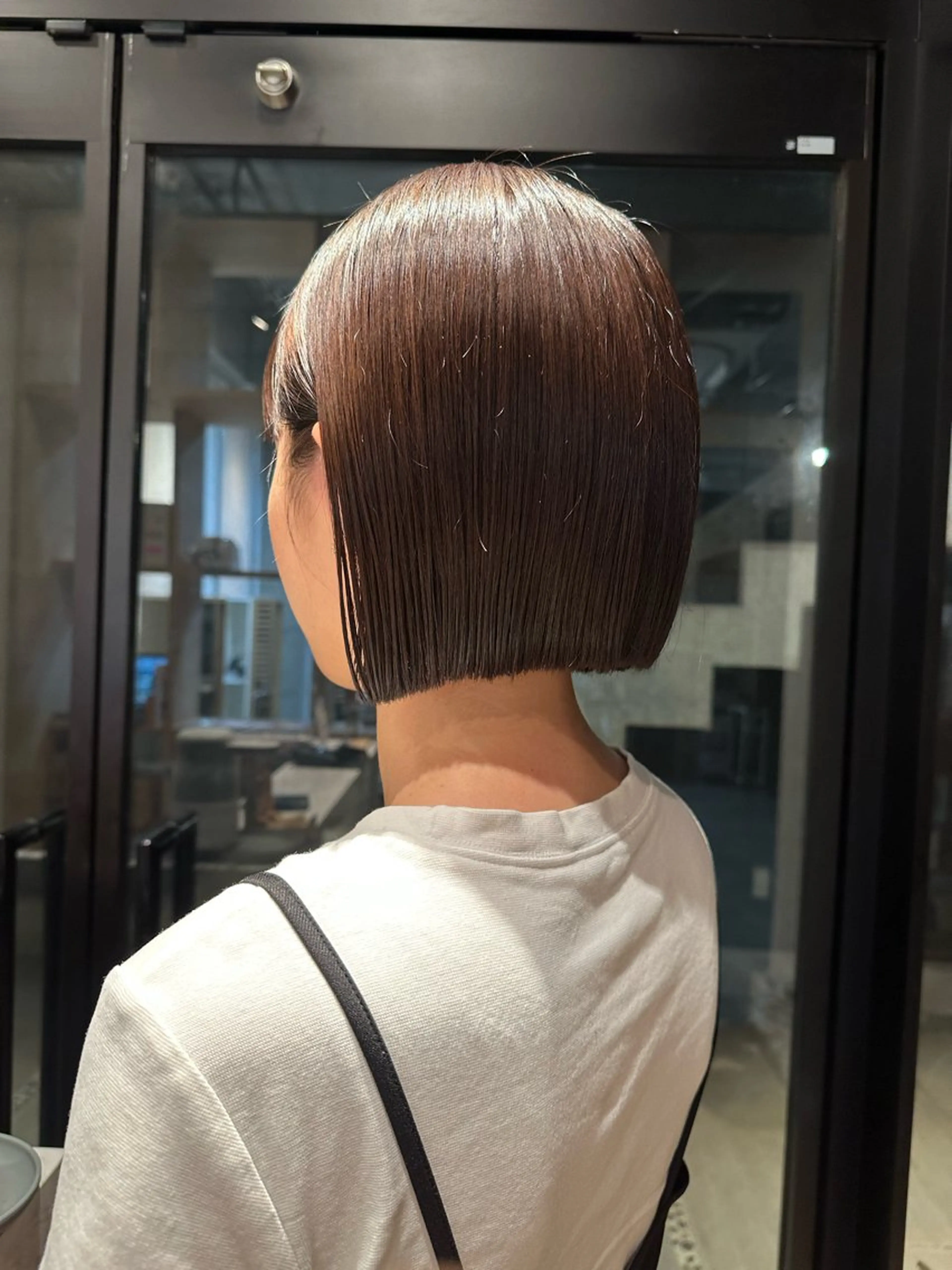 ショート ボブ ボブ/レイヤー/ニュ アンスパーマ/小夏のヘアスタイル