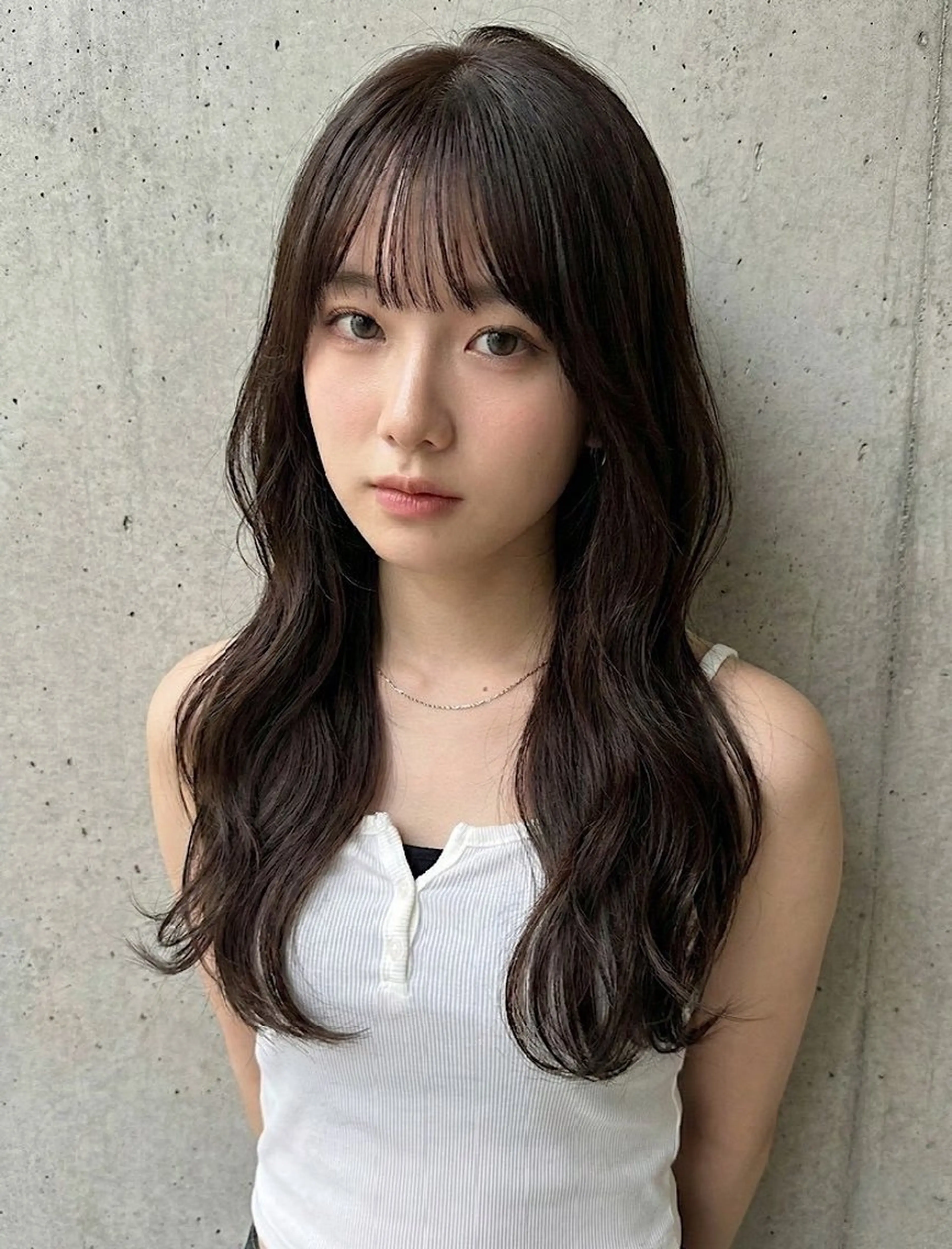 ロング カラー ヘアカラー トリートメント piLLon 心斎橋のヘアスタイル