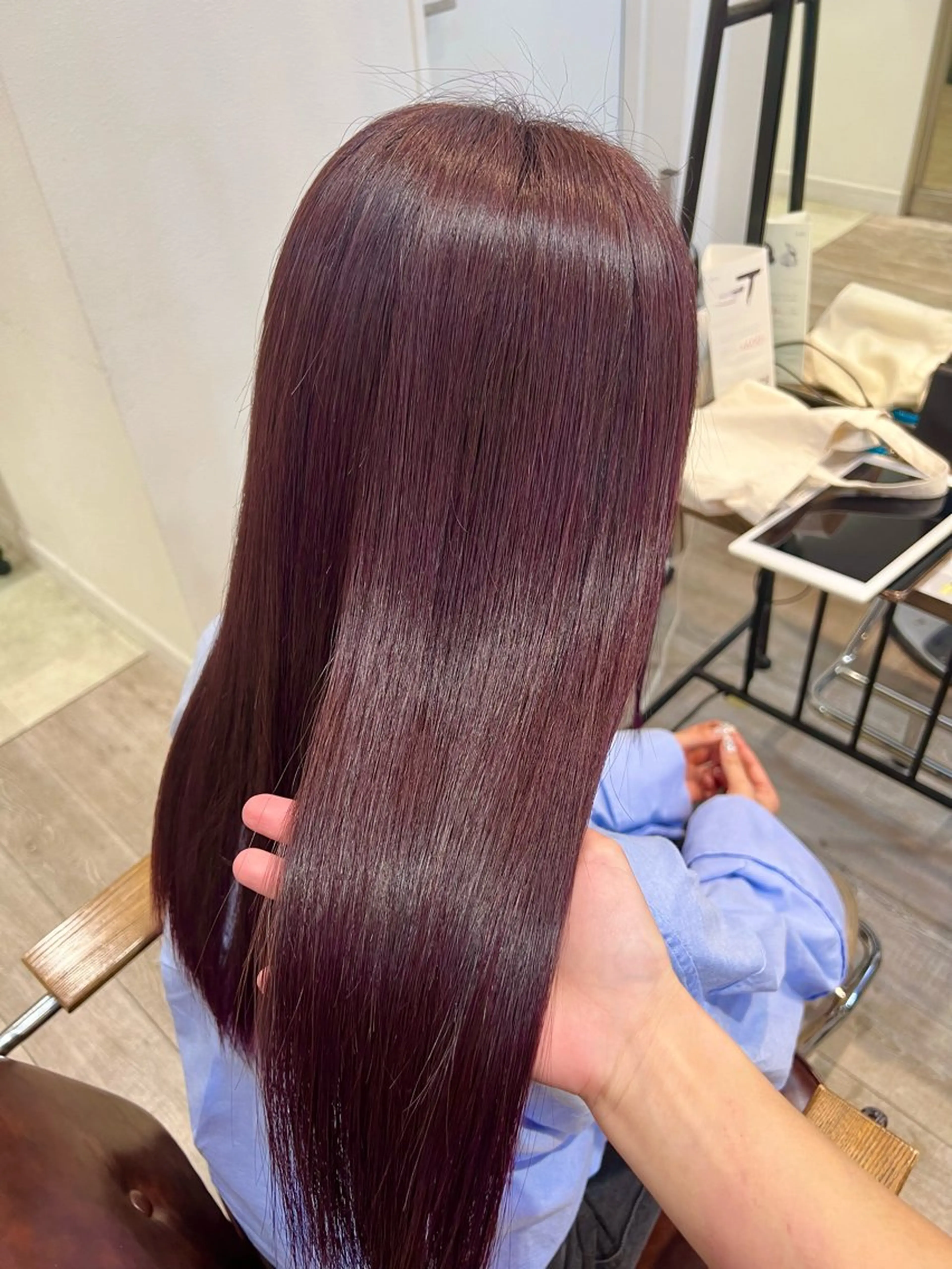 セミロング カラー ヘアカラー トリートメント ミディアムレイヤー/ 艶カラー🎀　emiのヘアスタイル