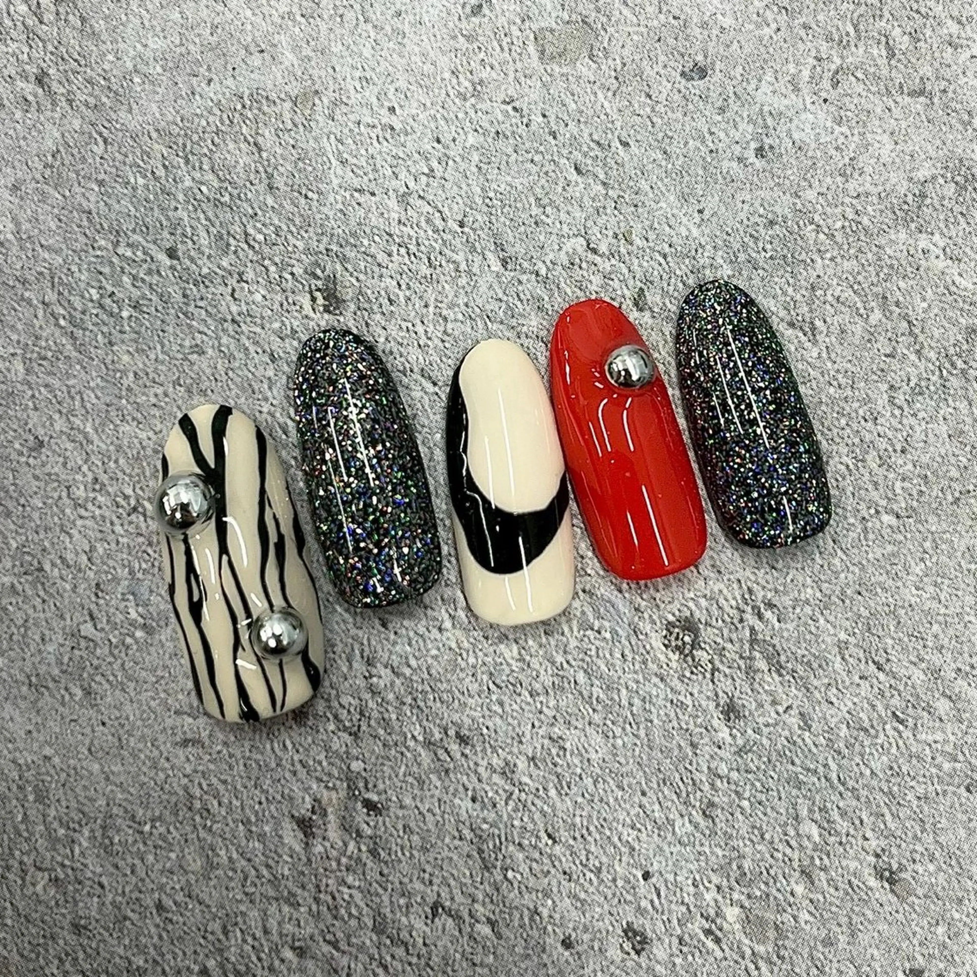 ネイル ⭐︎休業中の練習⭐︎ JNA認定講師髙橋のネイルデザイン