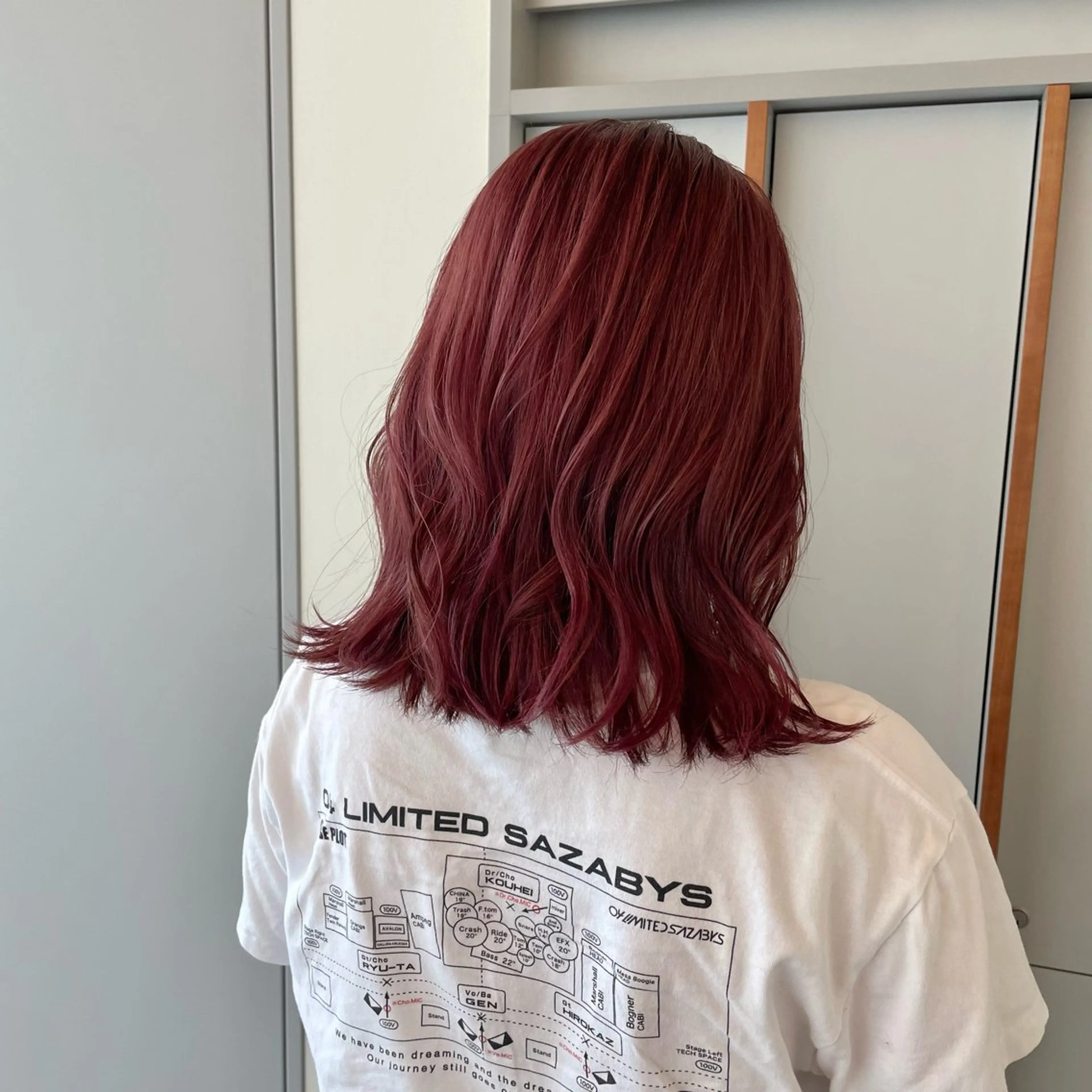 セミロング カラー ベージュカラー ブリーチ 透明感カラー ダブルカラー ピンクカラー ヘアカラー トリートメント 髪質改善/ボブ 🌻Mutsumiのヘアスタイル