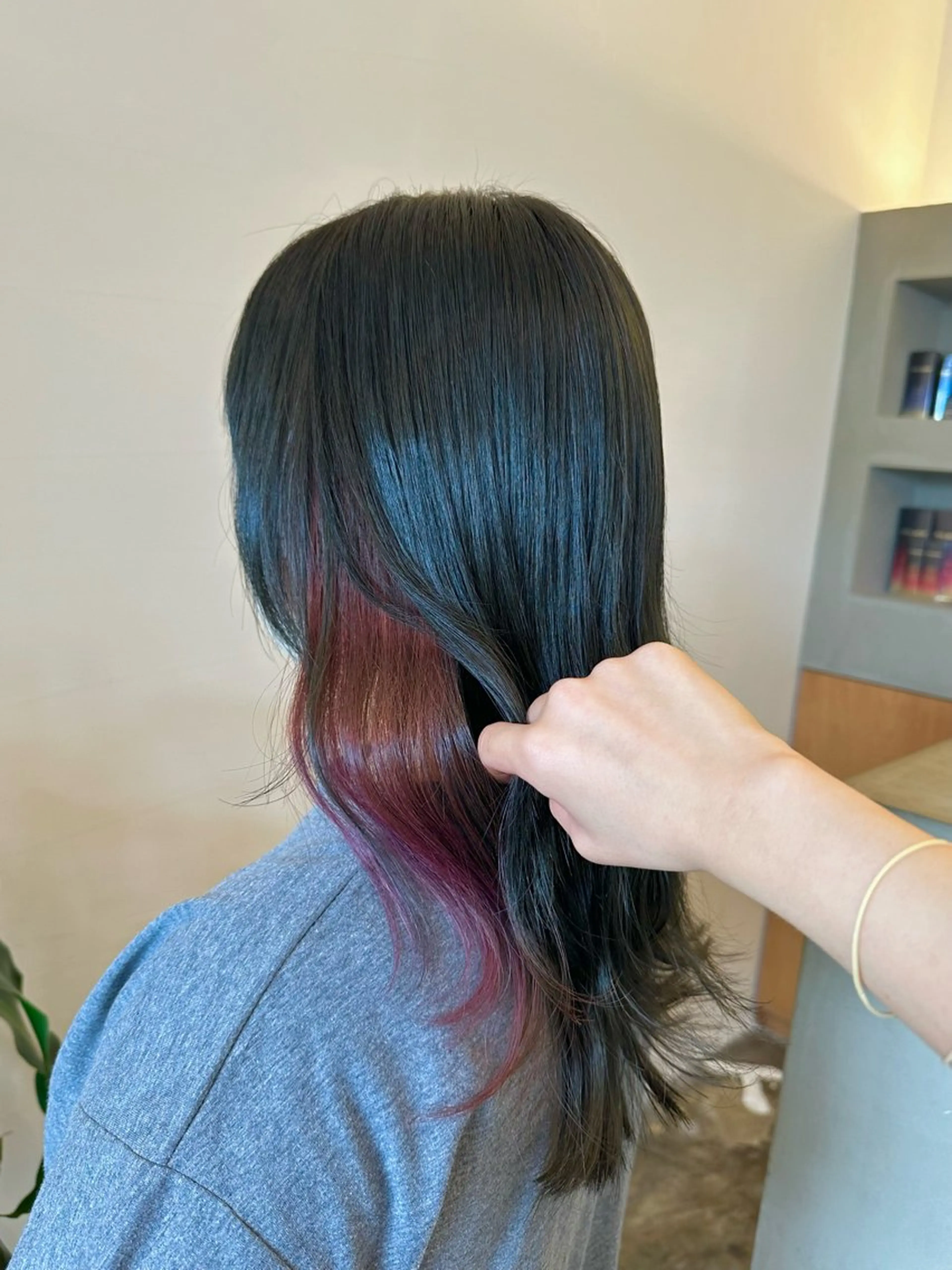 セミロング カラー ブリーチ ダブルカラー ブリーチなしカラー ヘアカラー ✨ブリーチカラー /菜月‪‪✨のヘアスタイル