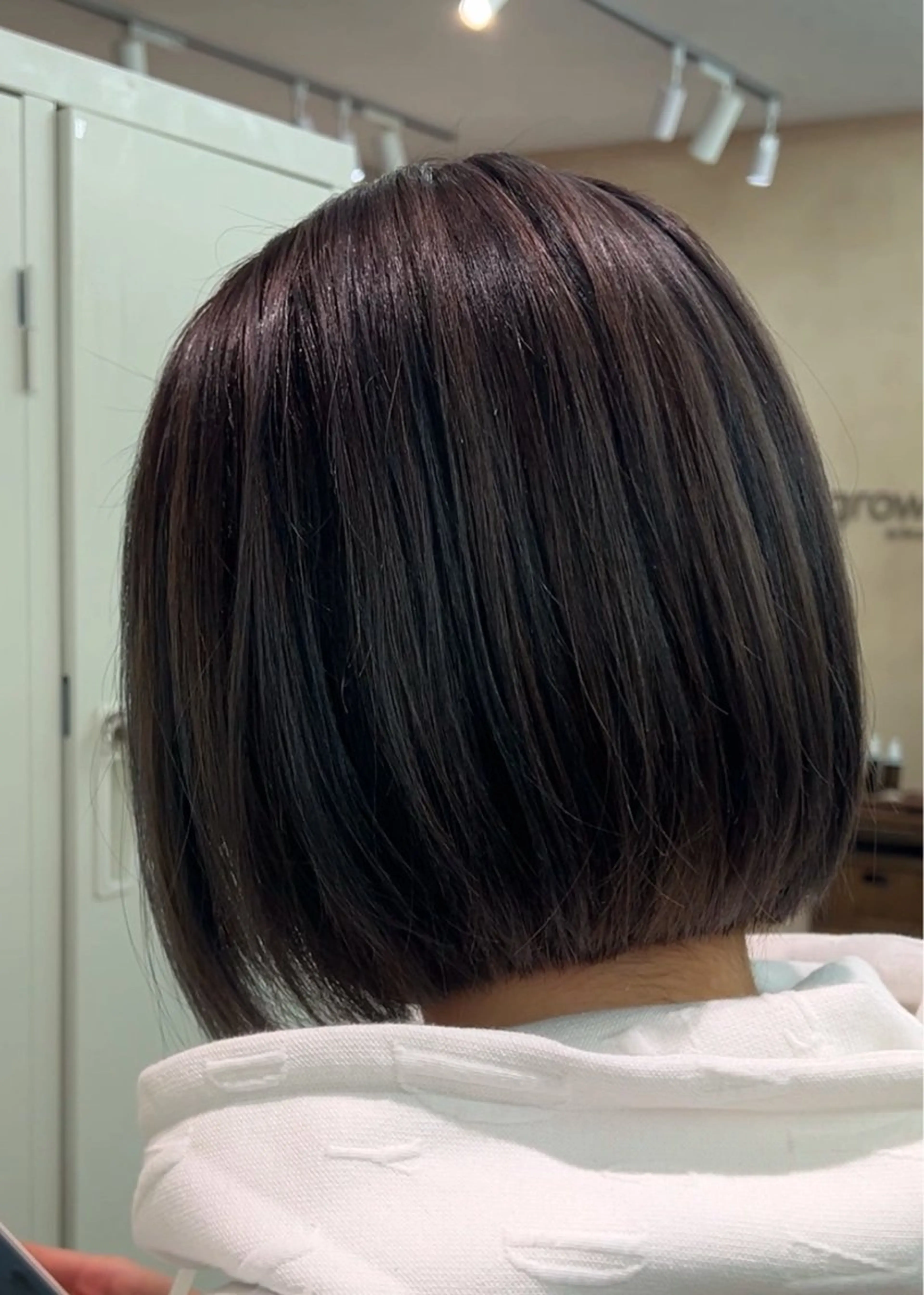 ショート カラー バレイヤージュ ダークグレー レイヤーカット カット ヘアカラー トリートメント ボブ・パーマ特化 🌟フジタのヘアスタイル