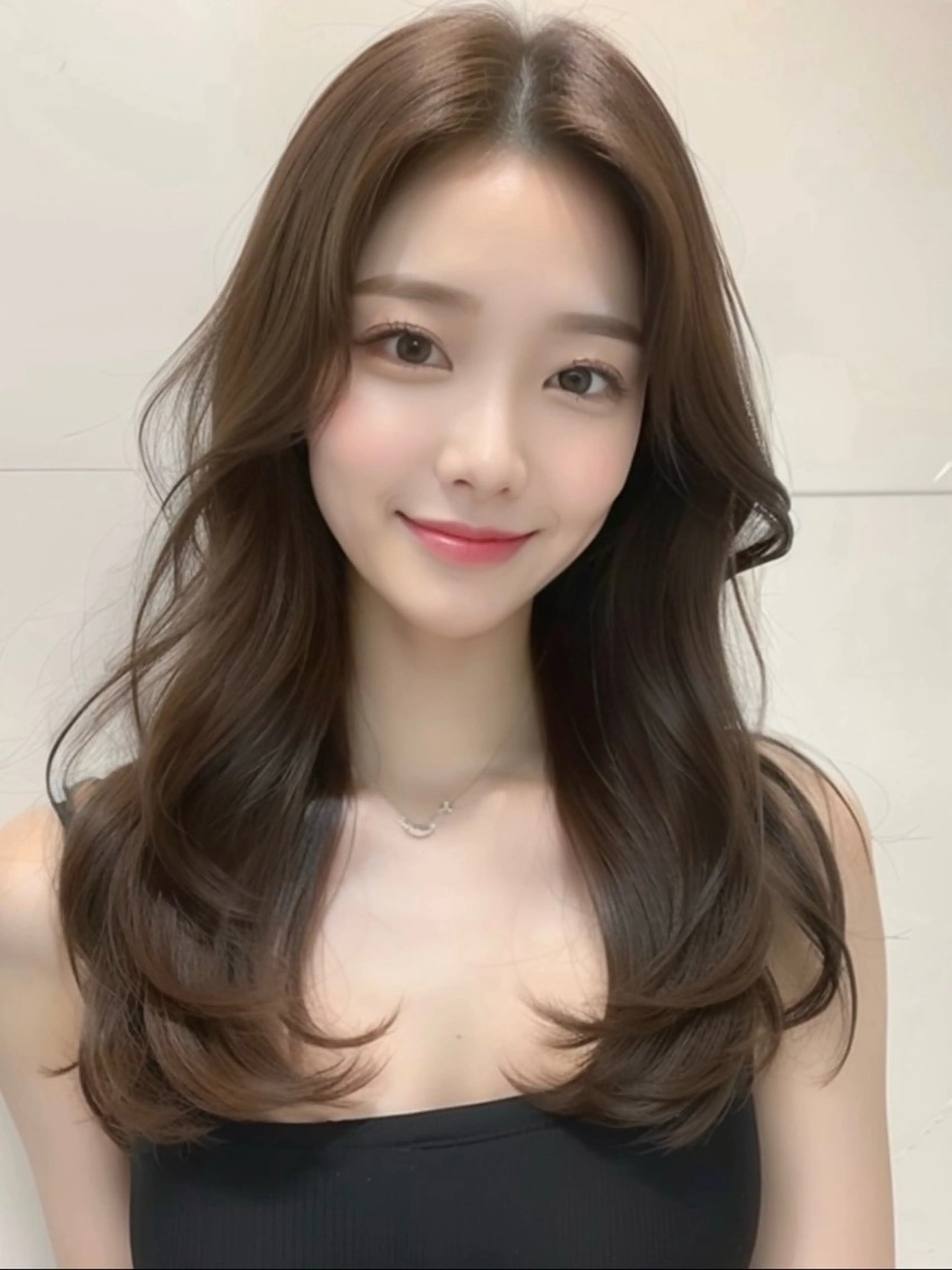 セミロング カラー ヘアアレンジ レイヤーカット 日本一の小顔カット/ ボブ/顔周り/韓国のヘアスタイル