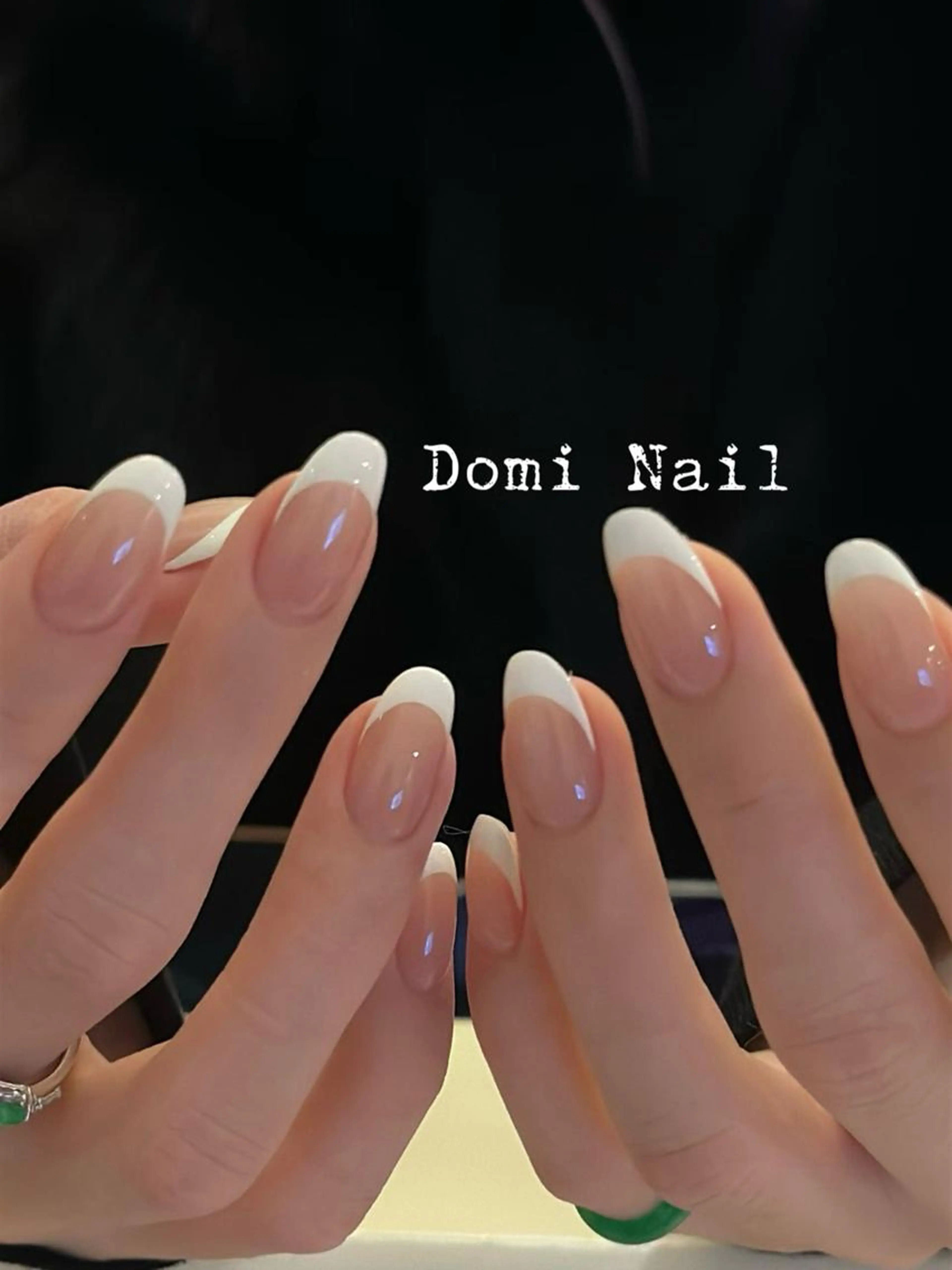 【フレンチ】自爪ベースあり💅🏻ケア込み6980円の写真