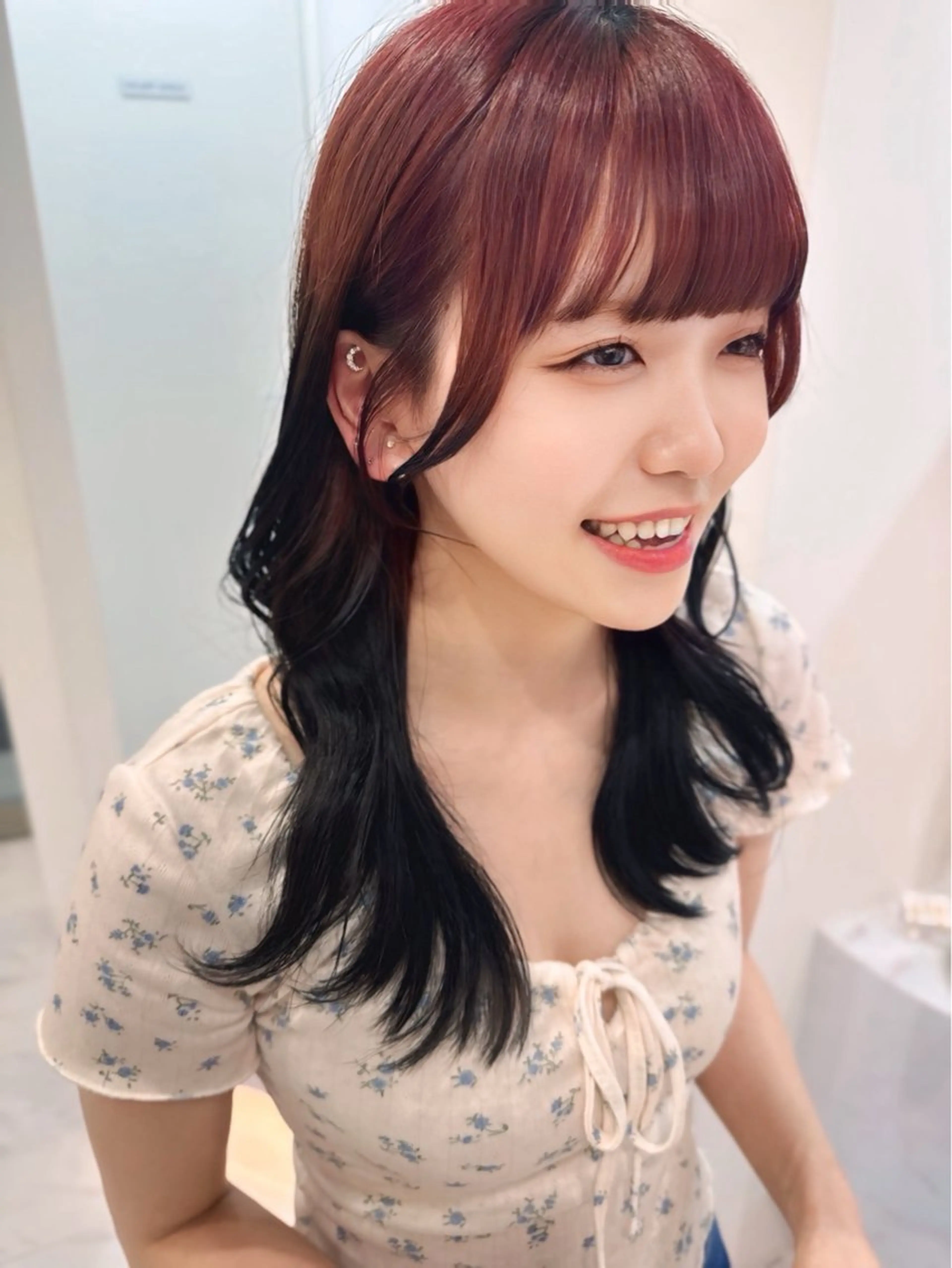 セミロング カラー カット ヘアカラー SAYAKA 🍒／ボブ／暖色のヘアスタイル