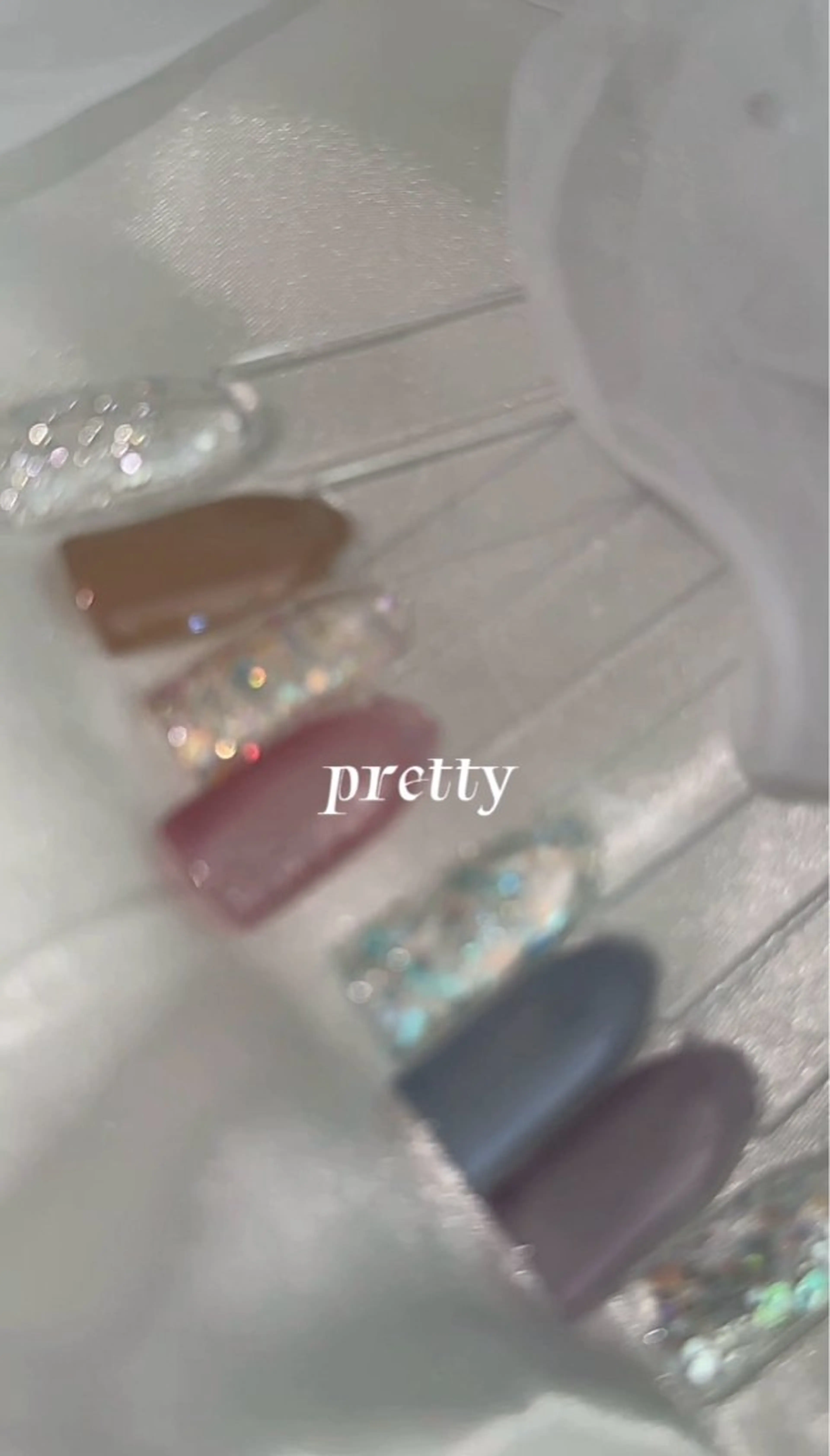 ネイル フラッシュネイル マグネットネイル ハンドネイル 神戸三宮pretty プリティーのマツエク・マツパデザイン