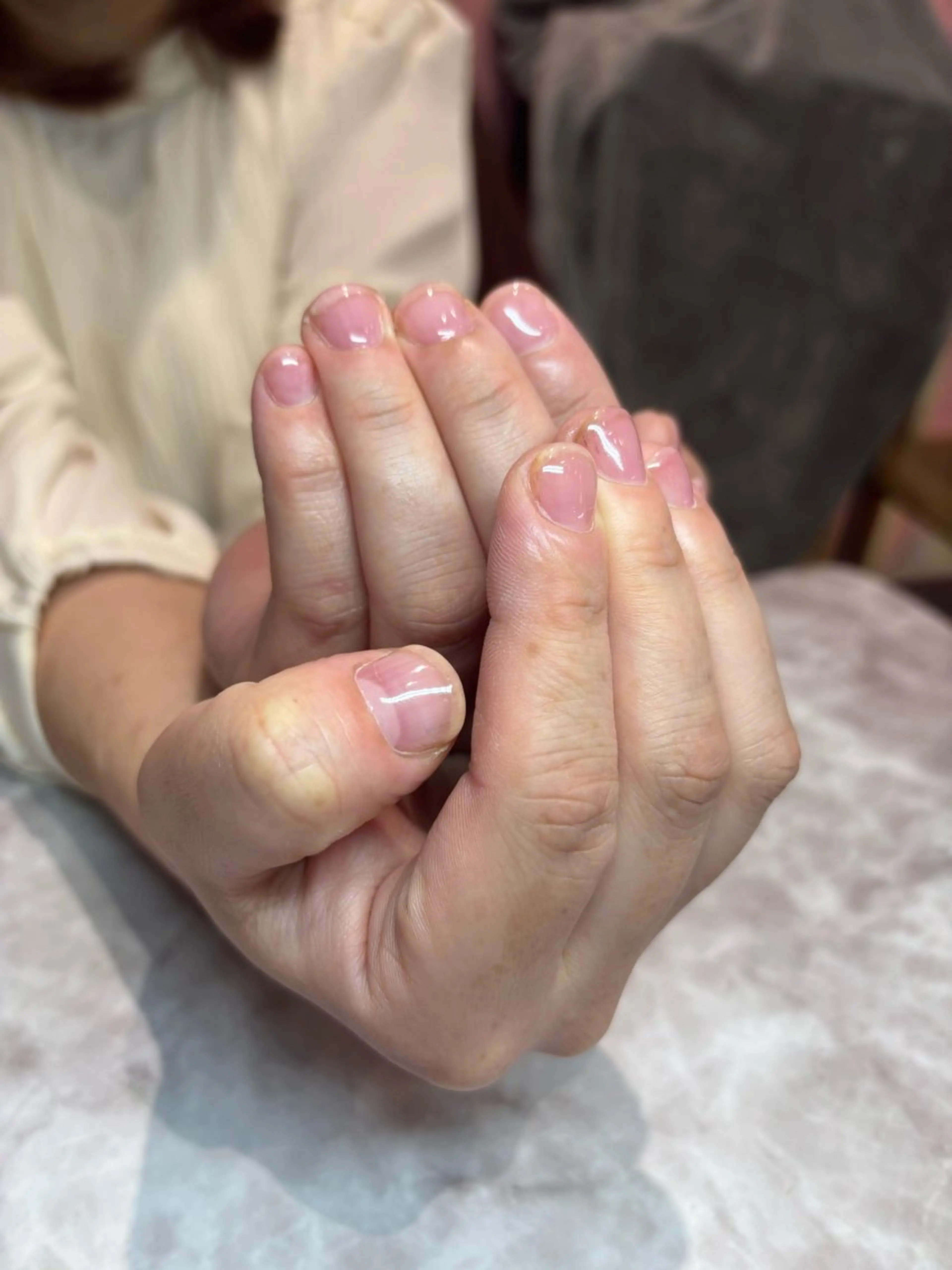 ネイル クリアネイル ジェルネイル パラジェル 佐藤 咲のネイルデザイン