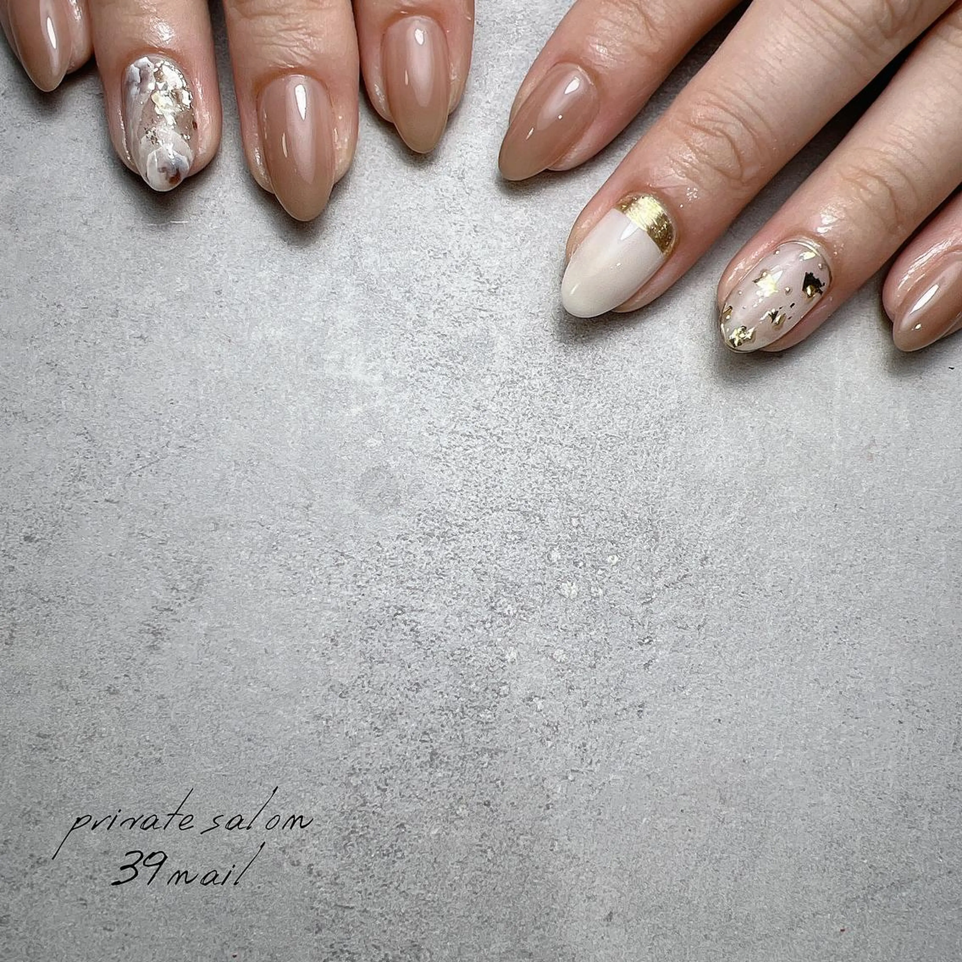 ミディアム ネイル ハンドネイル 京橋 【39nail】のネイルデザイン