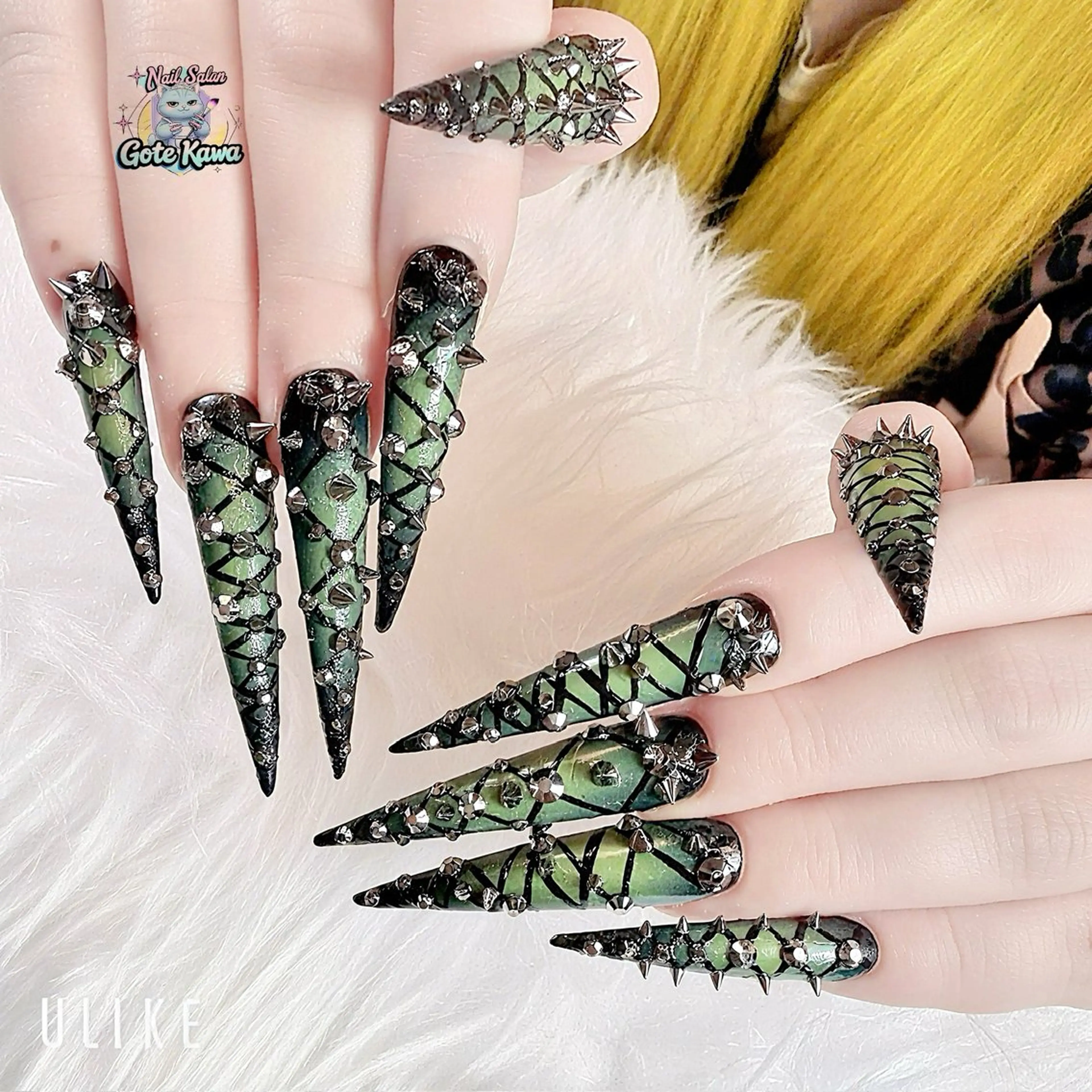 ネイル ロングネイル 持ち込み スーパーロングネイル ネイルチップ ハンドネイル ハンドケア Gote Kawa nail salonのネイルデザイン