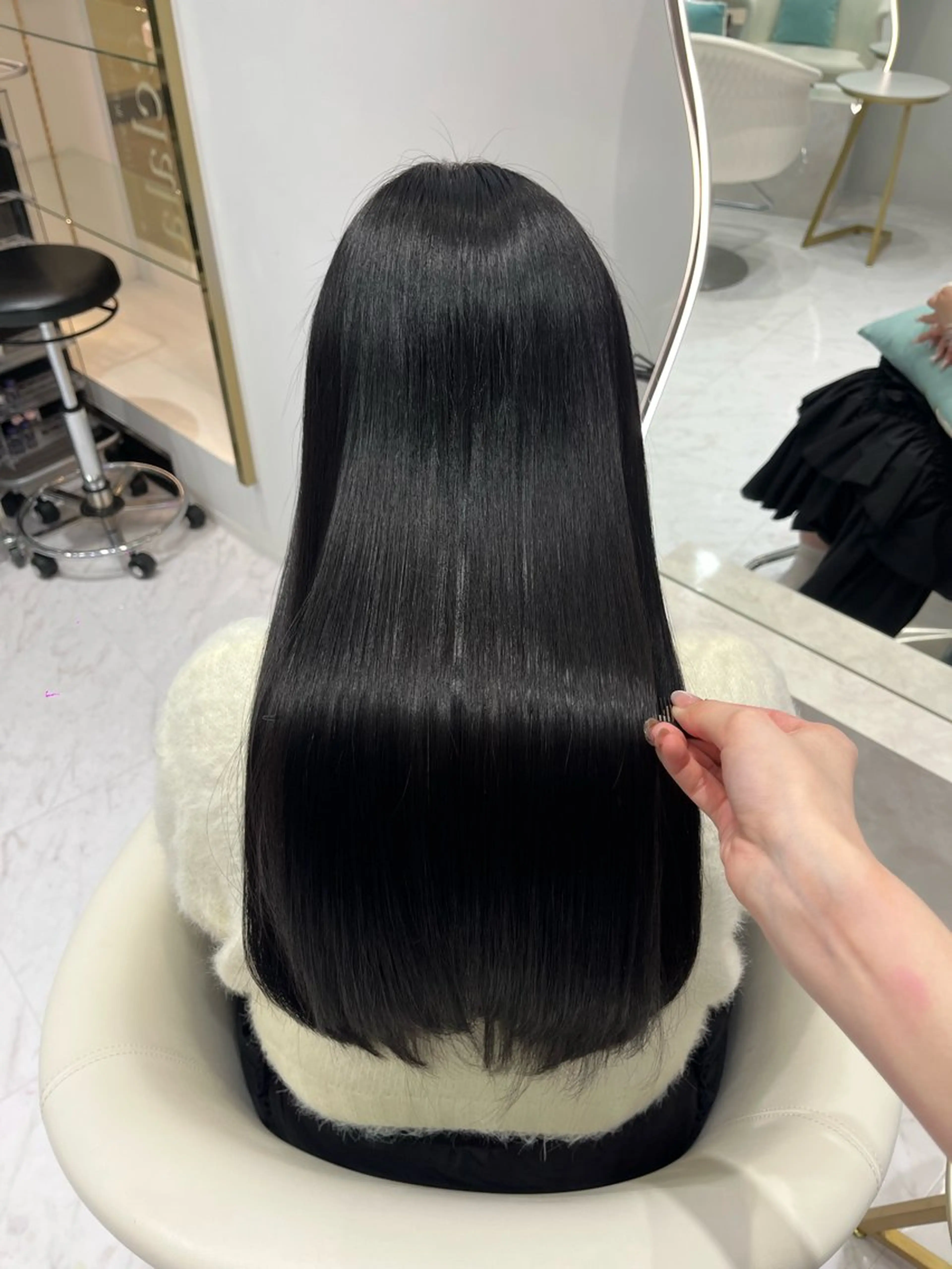 ロング カラー 髪質改善 トリートメント カット ヘアカラー トリートメント 名駅/大人韓国ヘア 艶カラー/Rihoのヘアスタイル