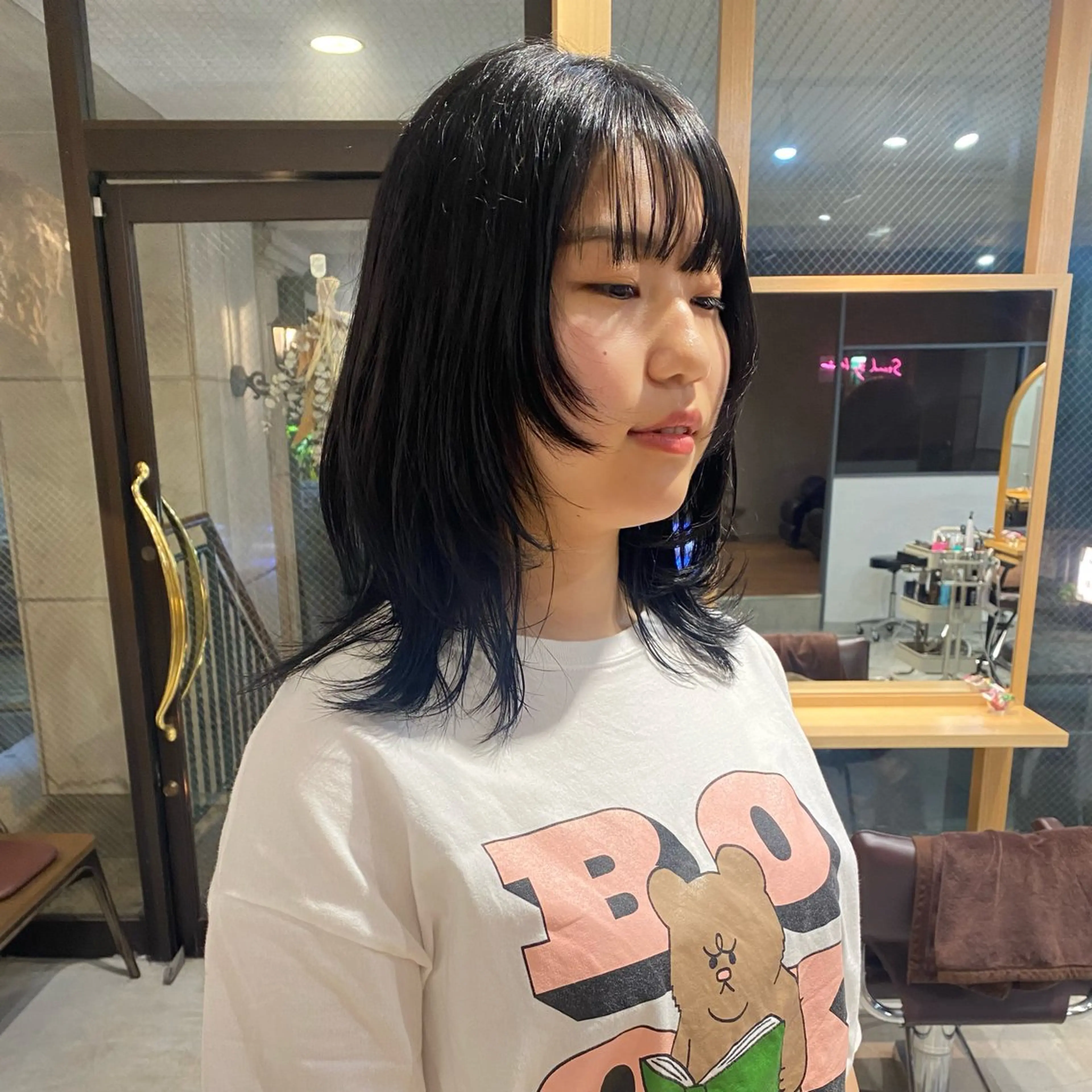 ミディアム レイヤーカット カット トリートメント chiho🌛ボブ /髪質改善カラー🫧のヘアスタイル