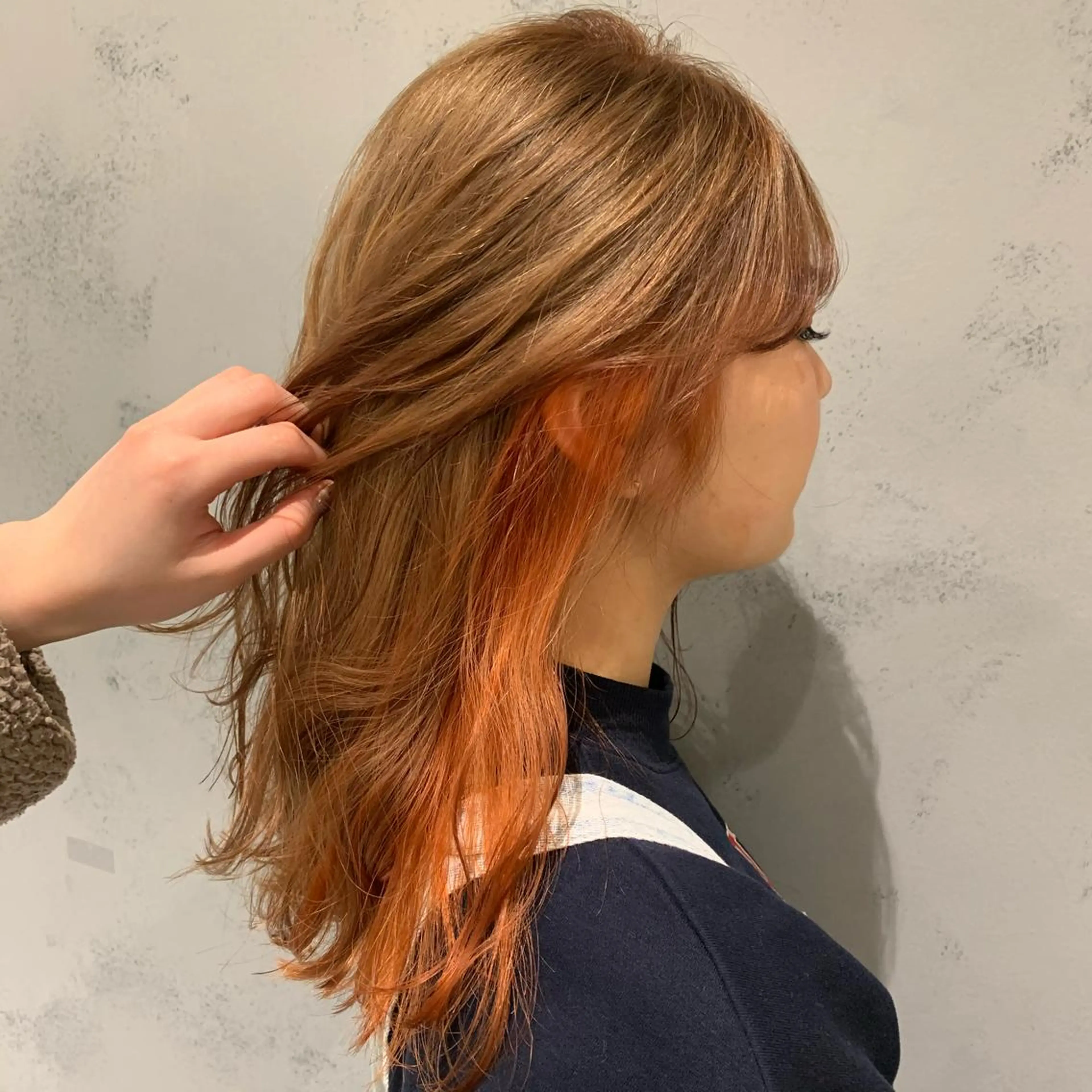 カラー ベージュカラー オレンジ ナガタ　スズナ /髪質改善⭐️のヘアスタイル