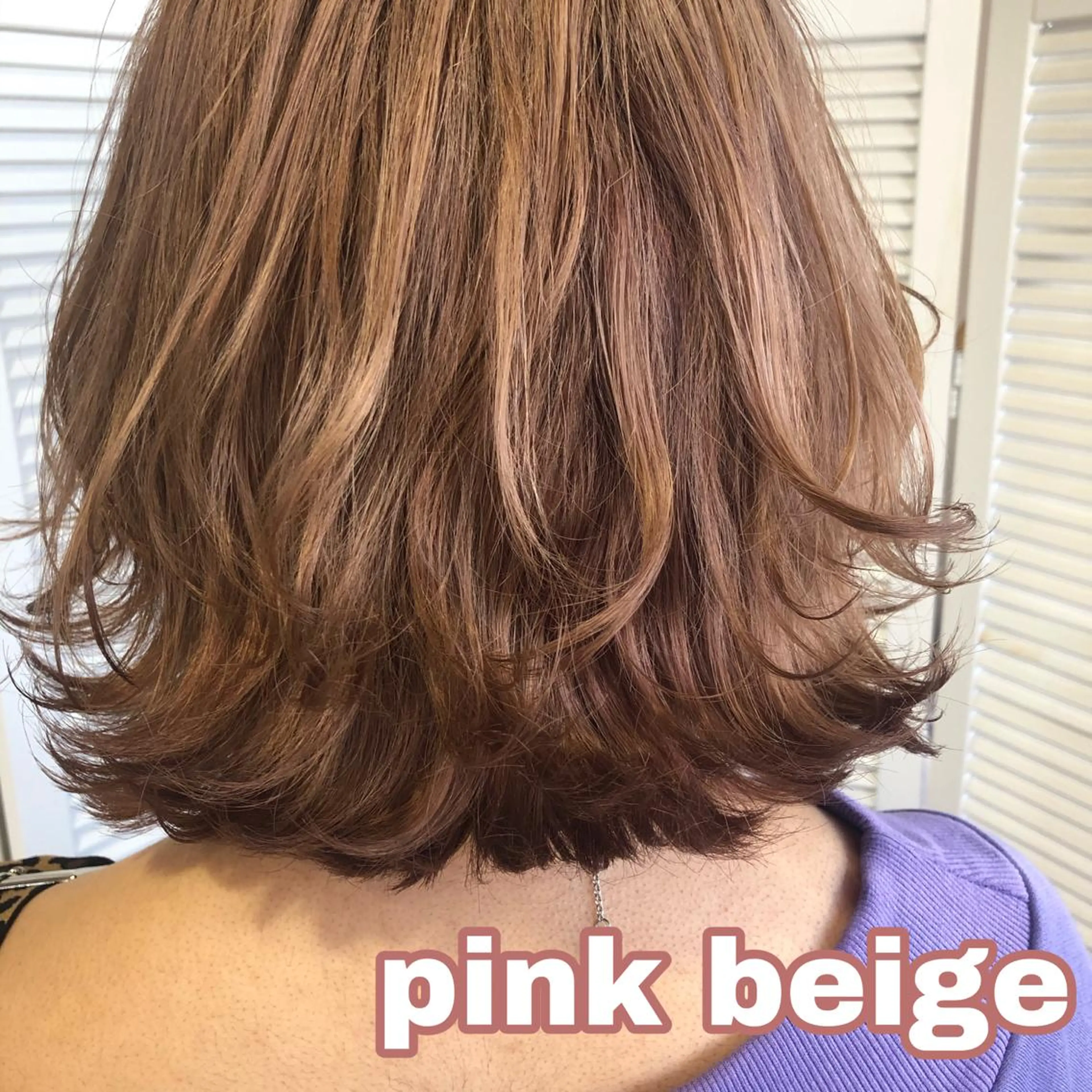 ショート カラー ベージュカラー ピンクカラー なつき/艶ピンク/ girly hairのヘアスタイル