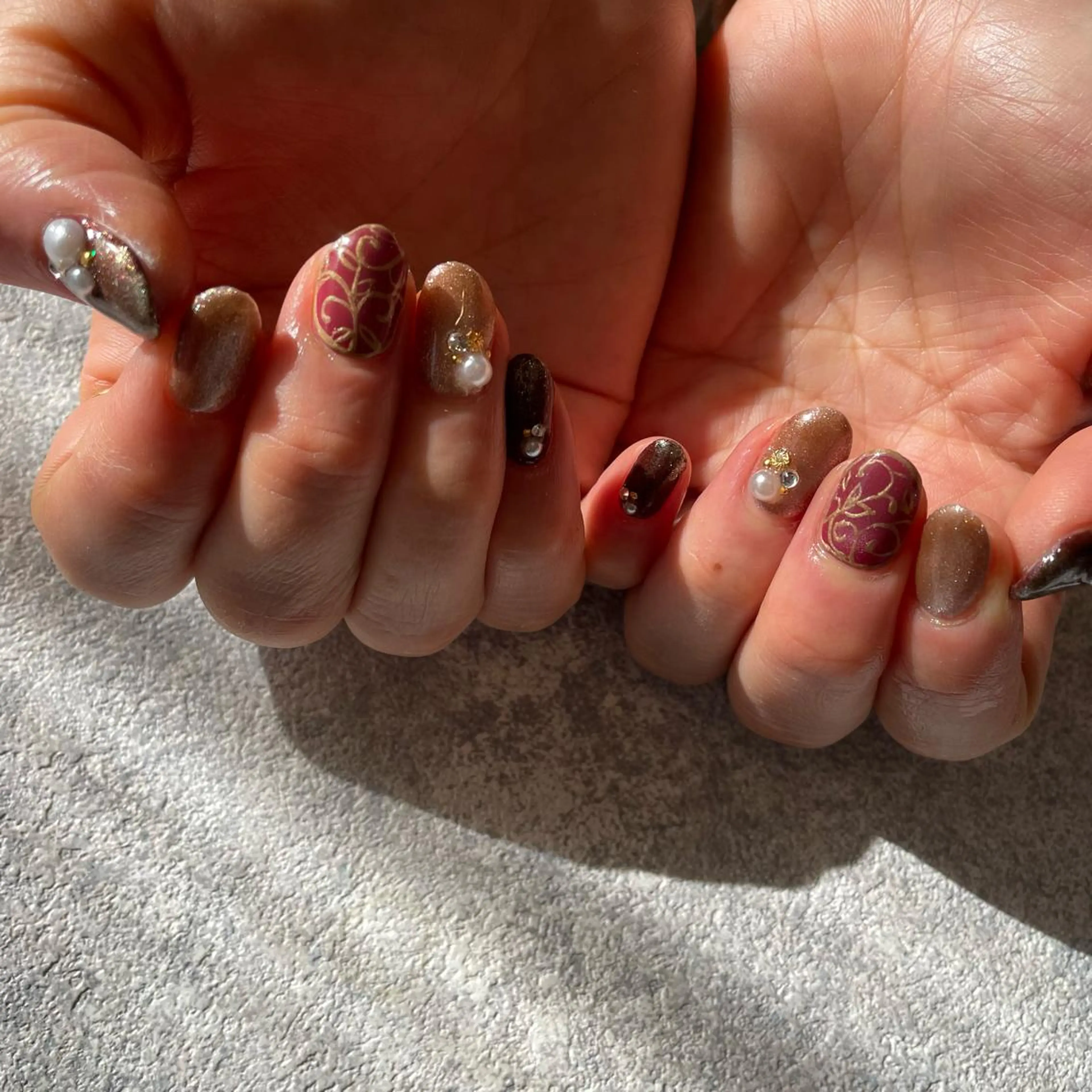 ネイル 冬ネイル クリスマス ハンドネイル ilo所属・舟橋 恭子のネイルデザイン