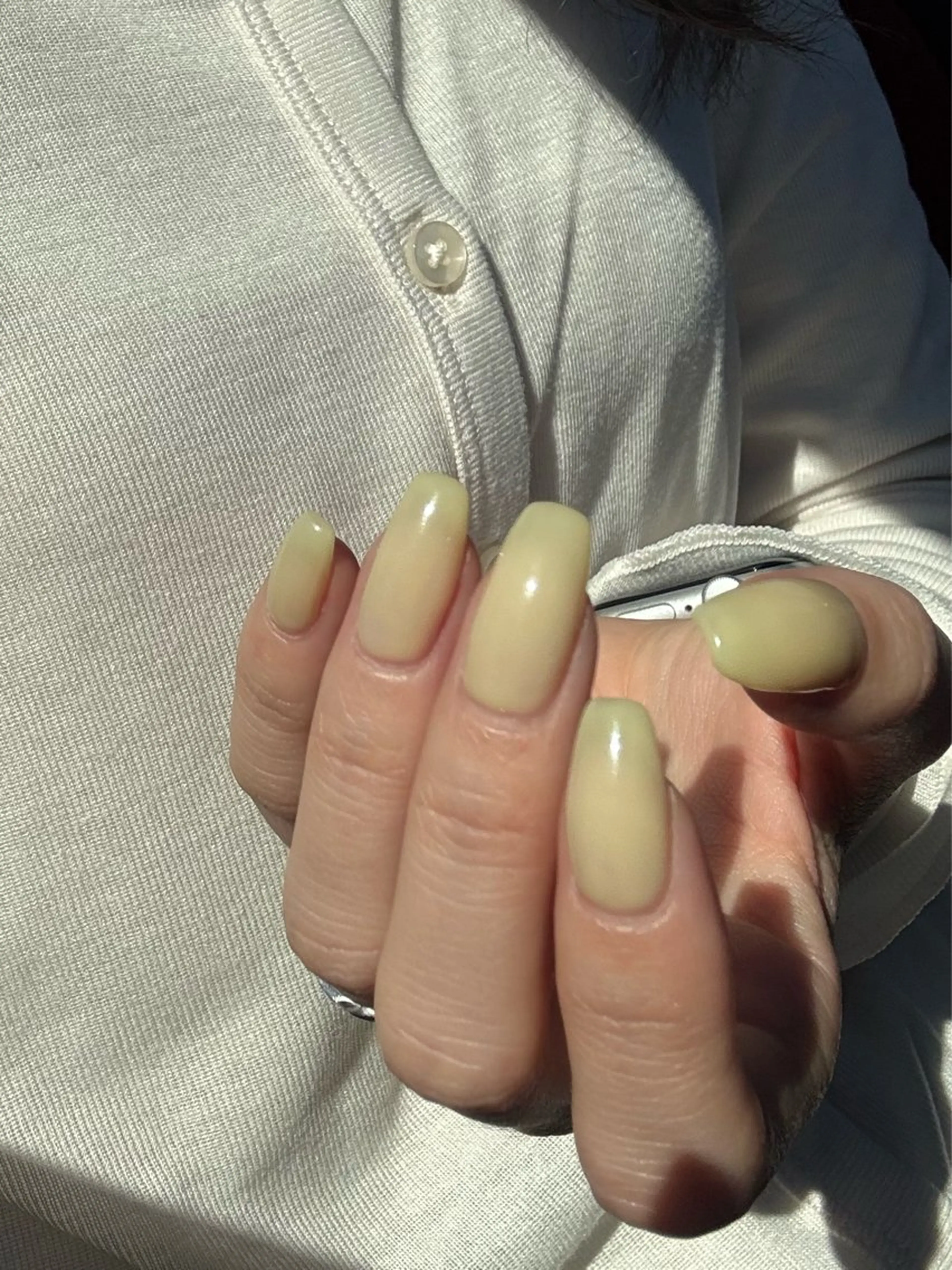 【Hand nail】4月5月限定🧈バターイエローネイルの写真