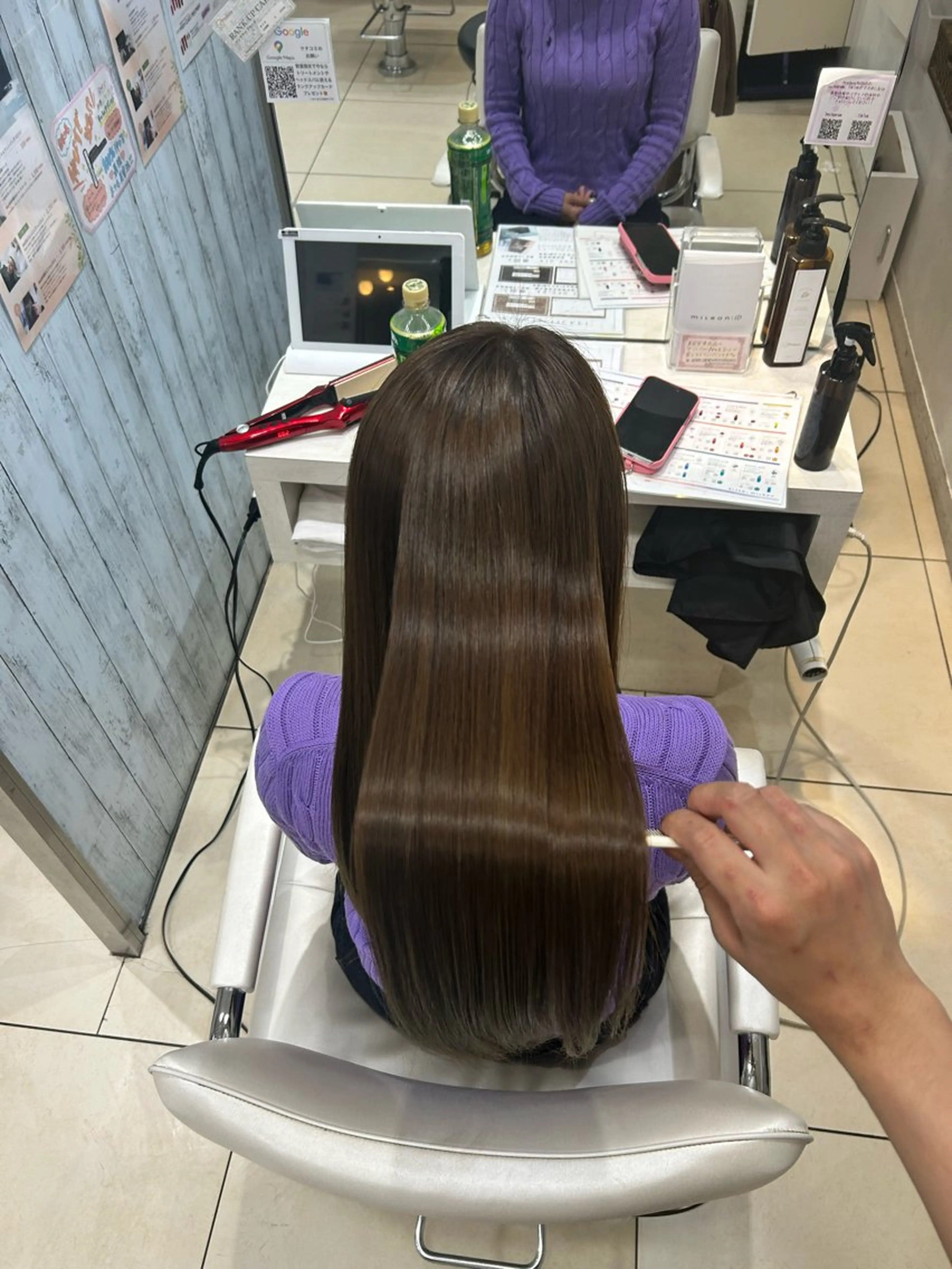 ロング ヘアカラー トリートメント 【髪質改善カラー】 瀧田嵐士🇰🇷のヘアスタイル