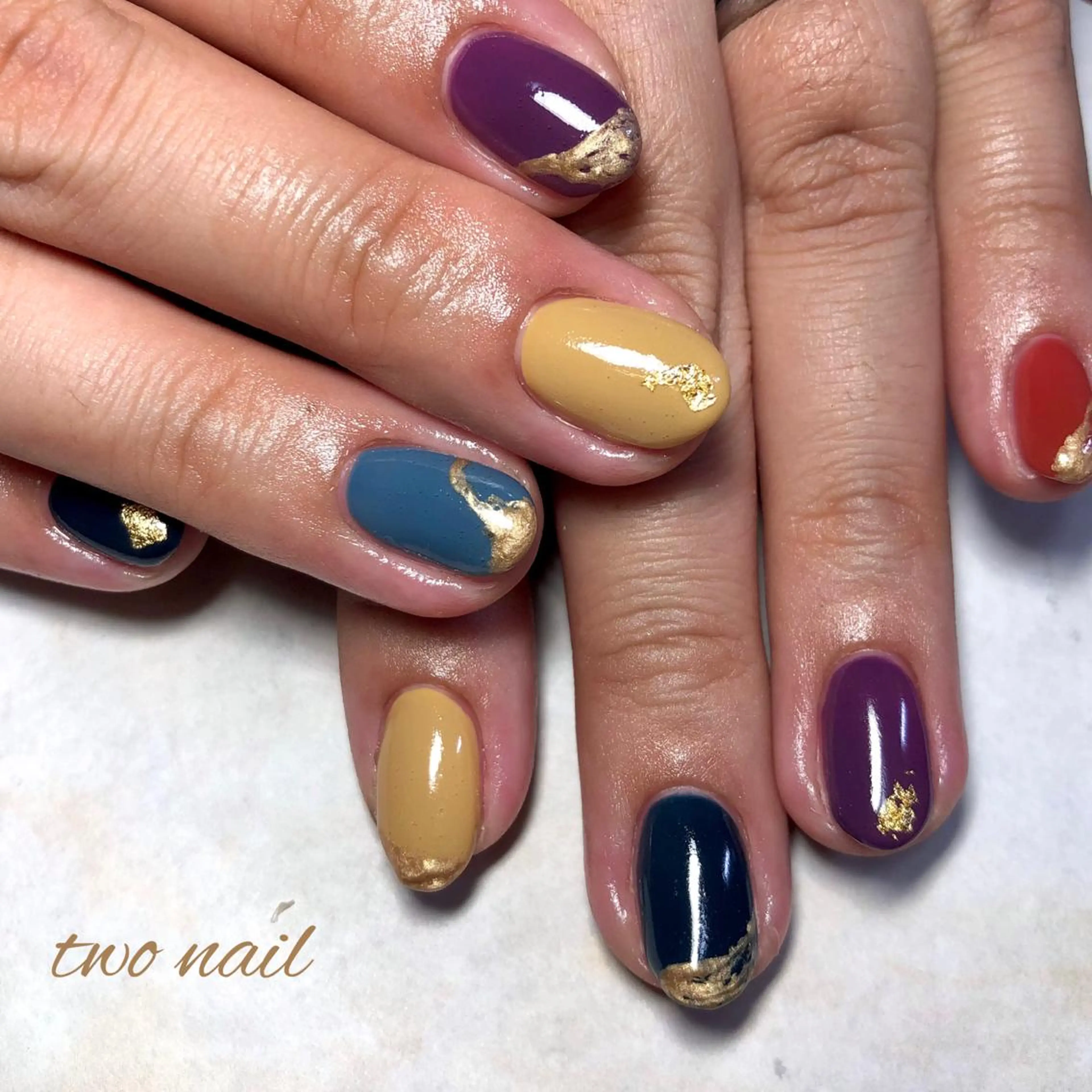 ネイル アートネイル フットネイル ハート ニュアンスネイル two nailのネイルデザイン