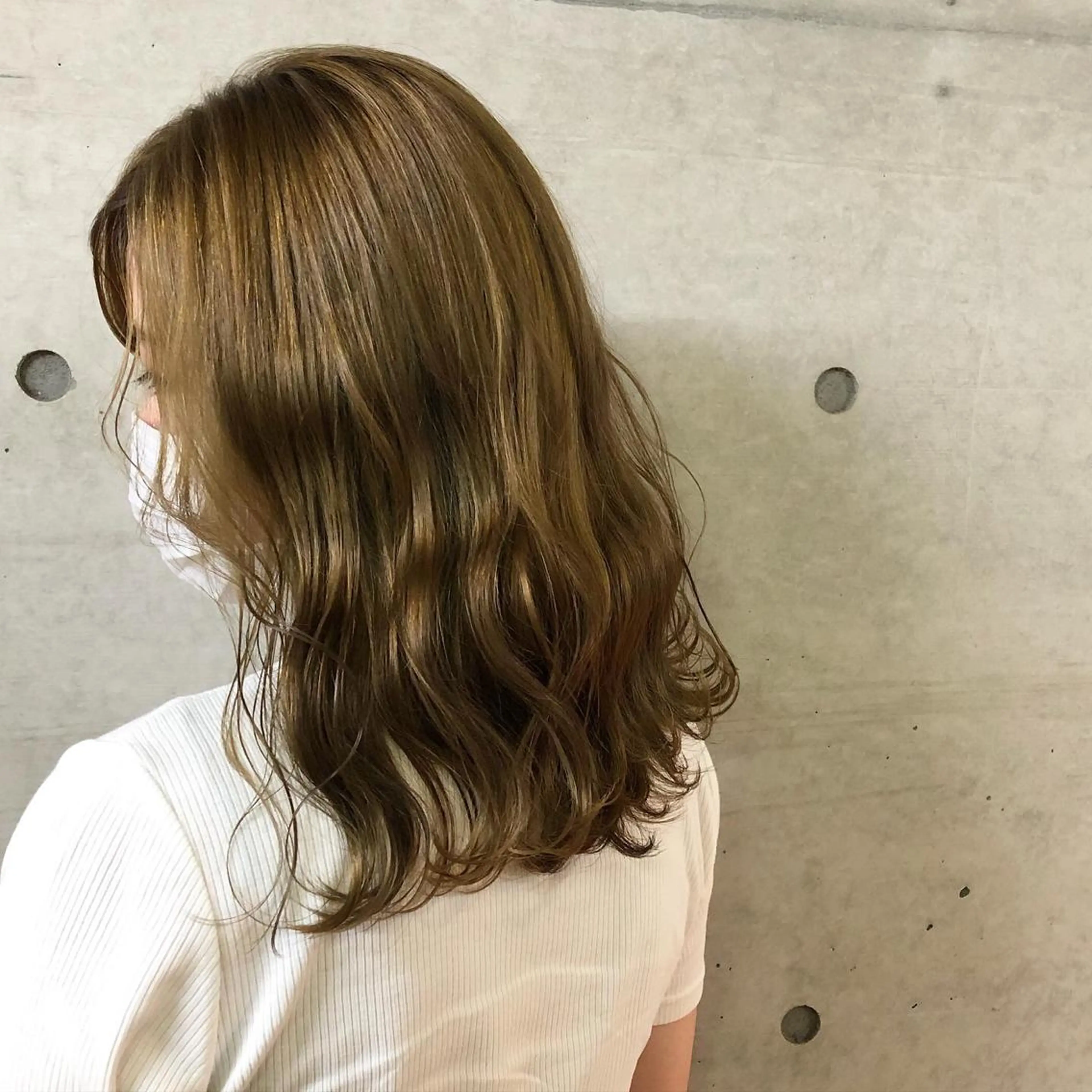 セミロング カラー nagisa /縮毛矯正のヘアスタイル