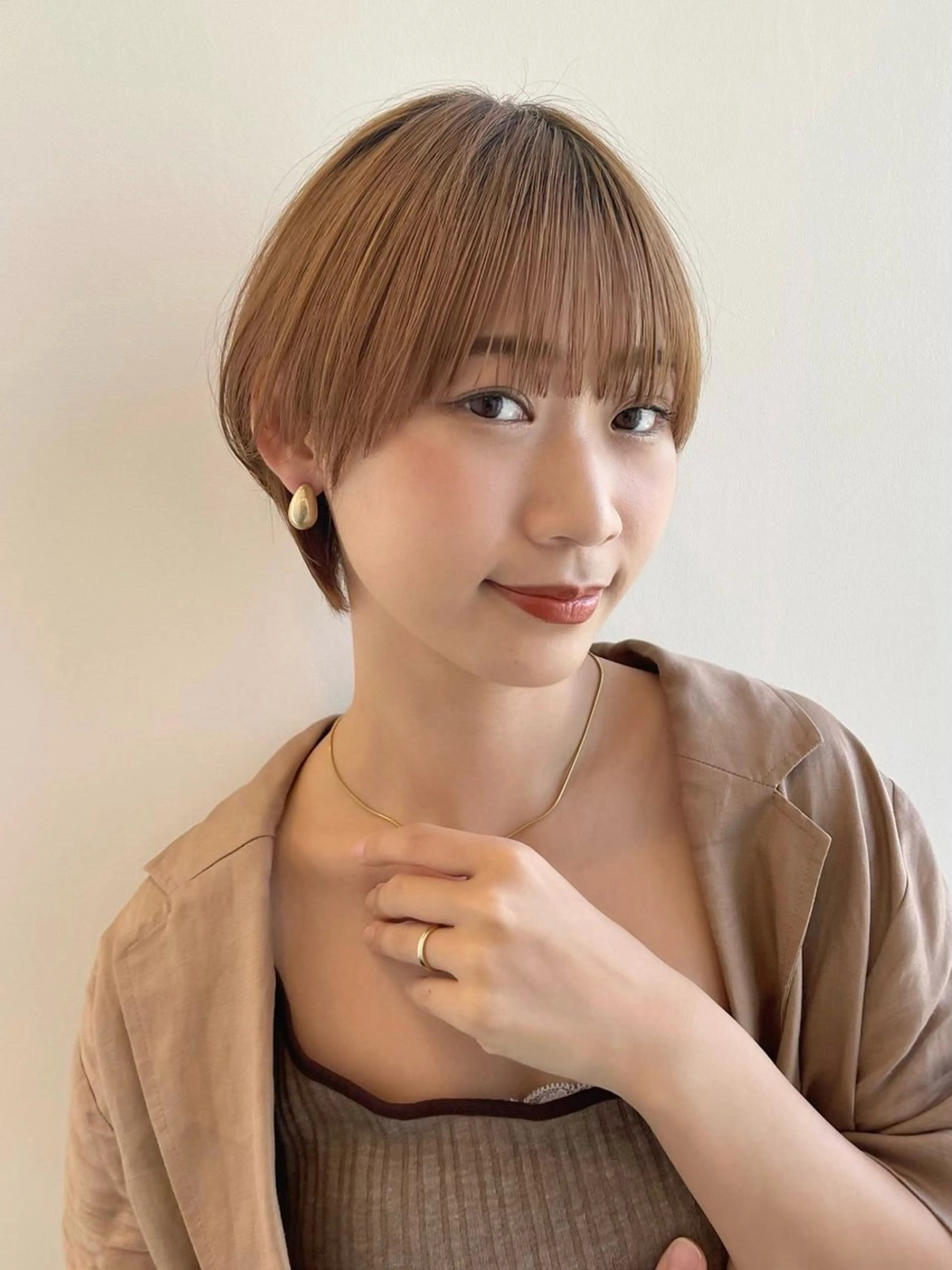ショート 丸みショート イエローカラー 韓国風ヘア ショートヘア カット ヘアカラー トリートメント ショート・ボブ特化 mahoのその他イメージ