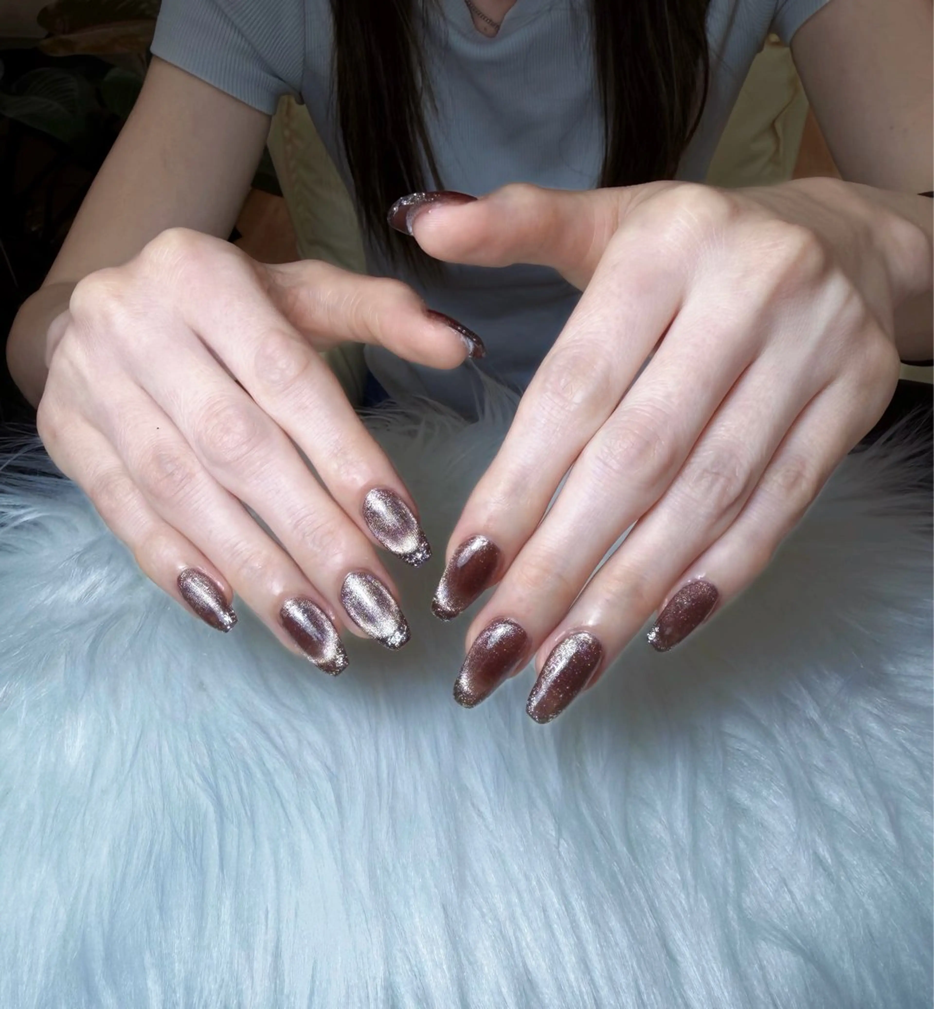 ネイル フレンチネイル マグネットネイル Sora Nail Honastugiのネイルデザイン