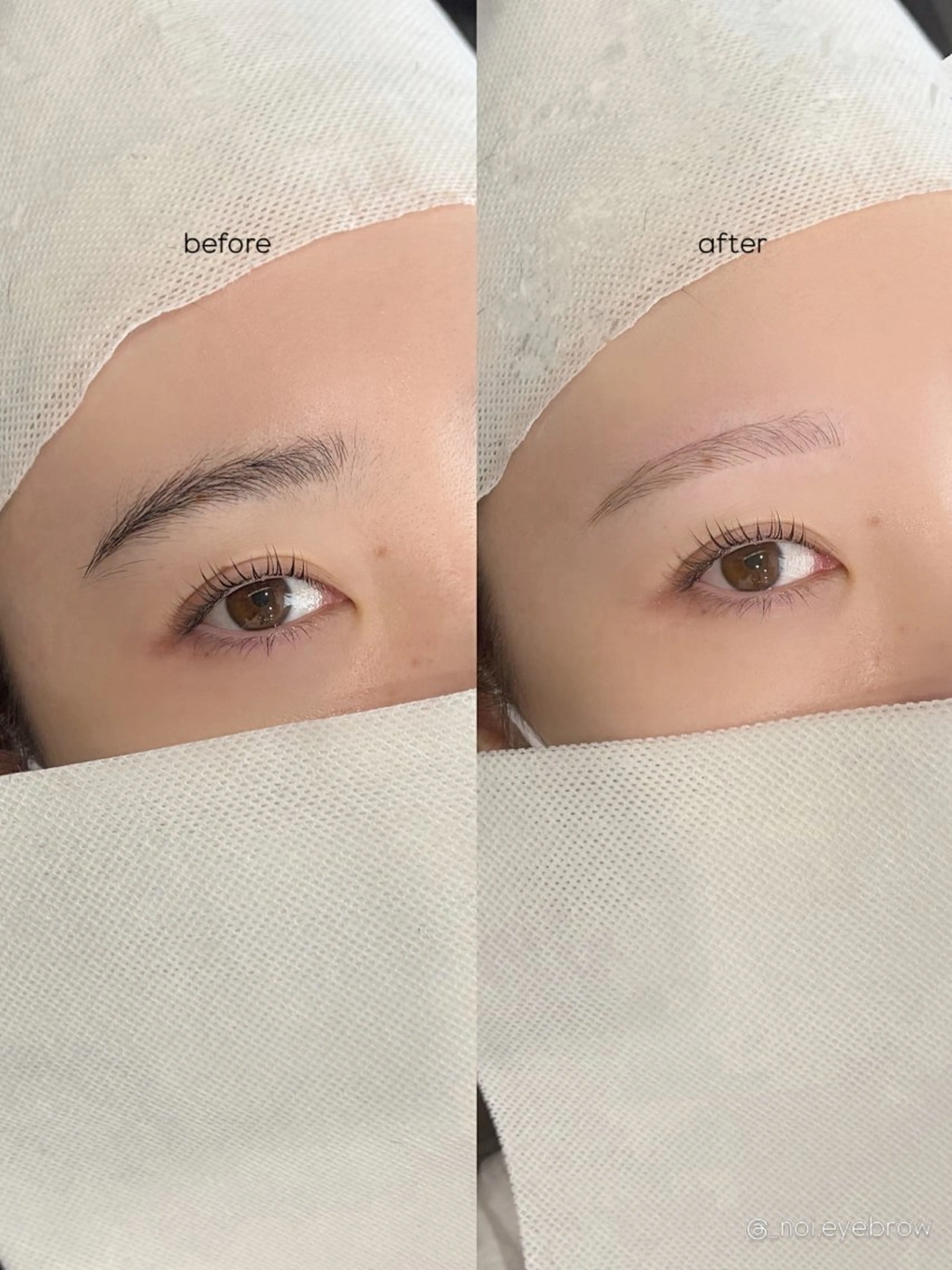 眉ワックス + 間引きの写真