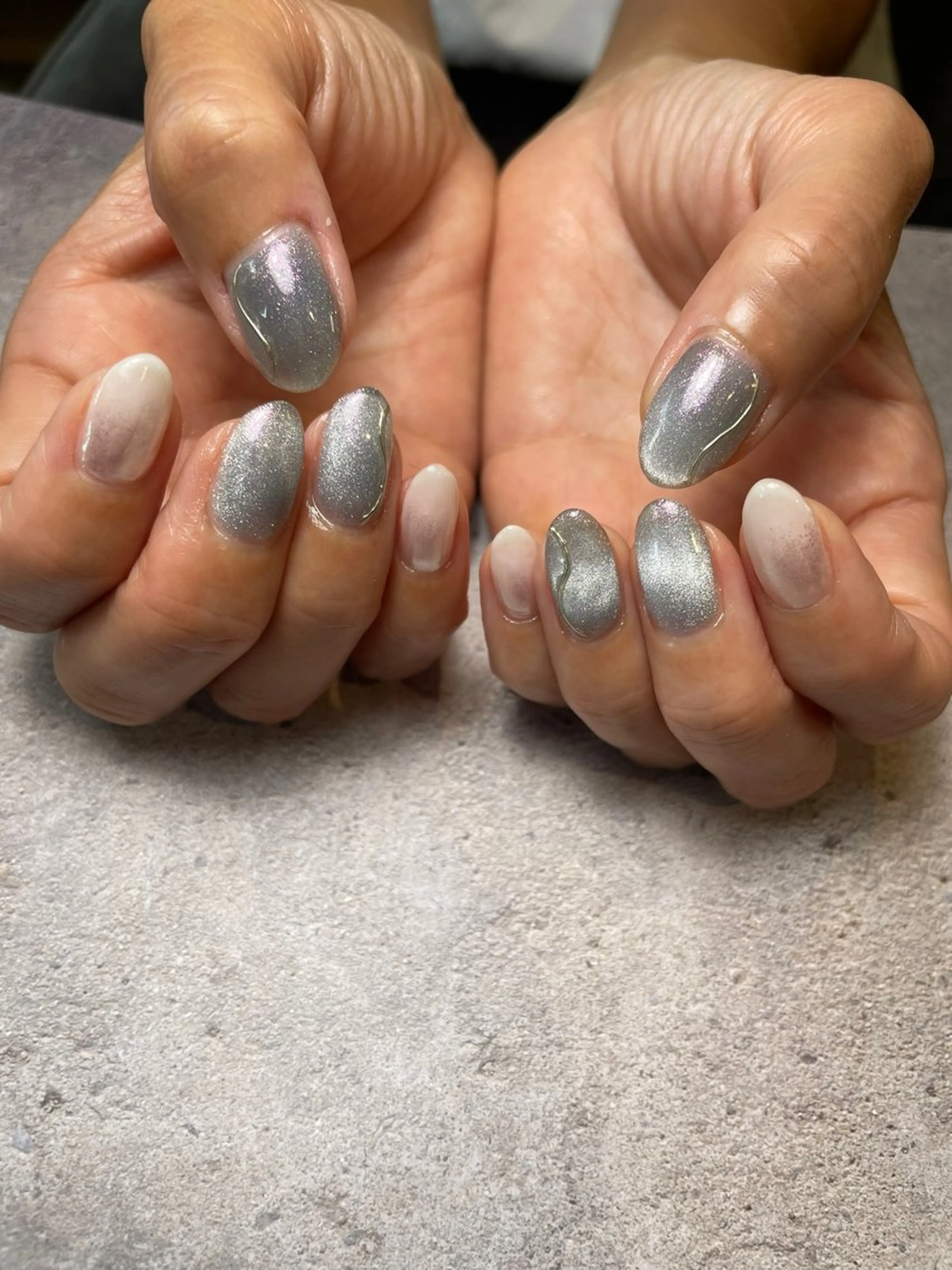 ネイル アートネイル ブルー Reflection marikoのネイルデザイン