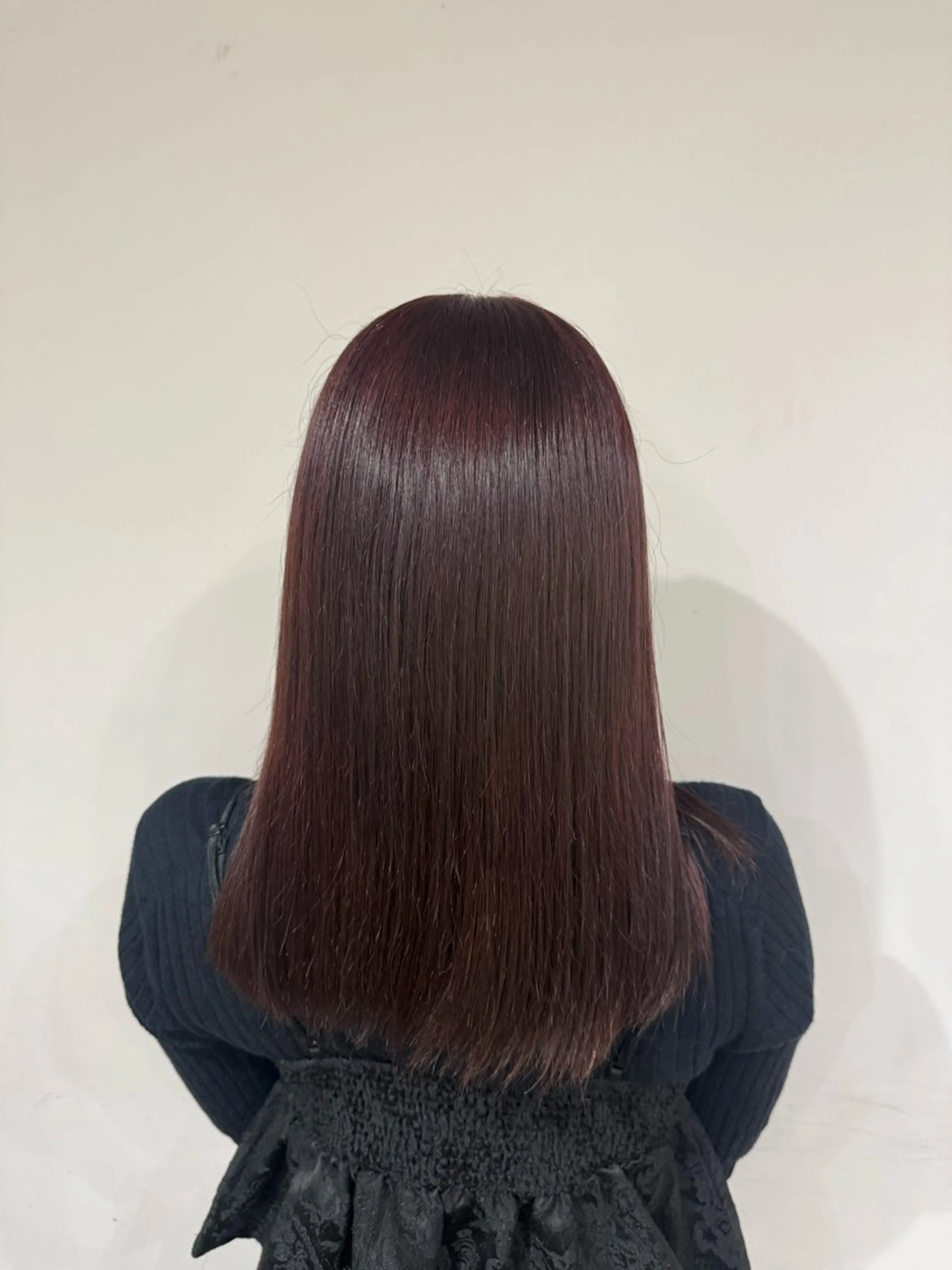 ミディアム カラー ヘアカラー トリートメント Ria🌙*ﾟ 艶カラーのヘアスタイル