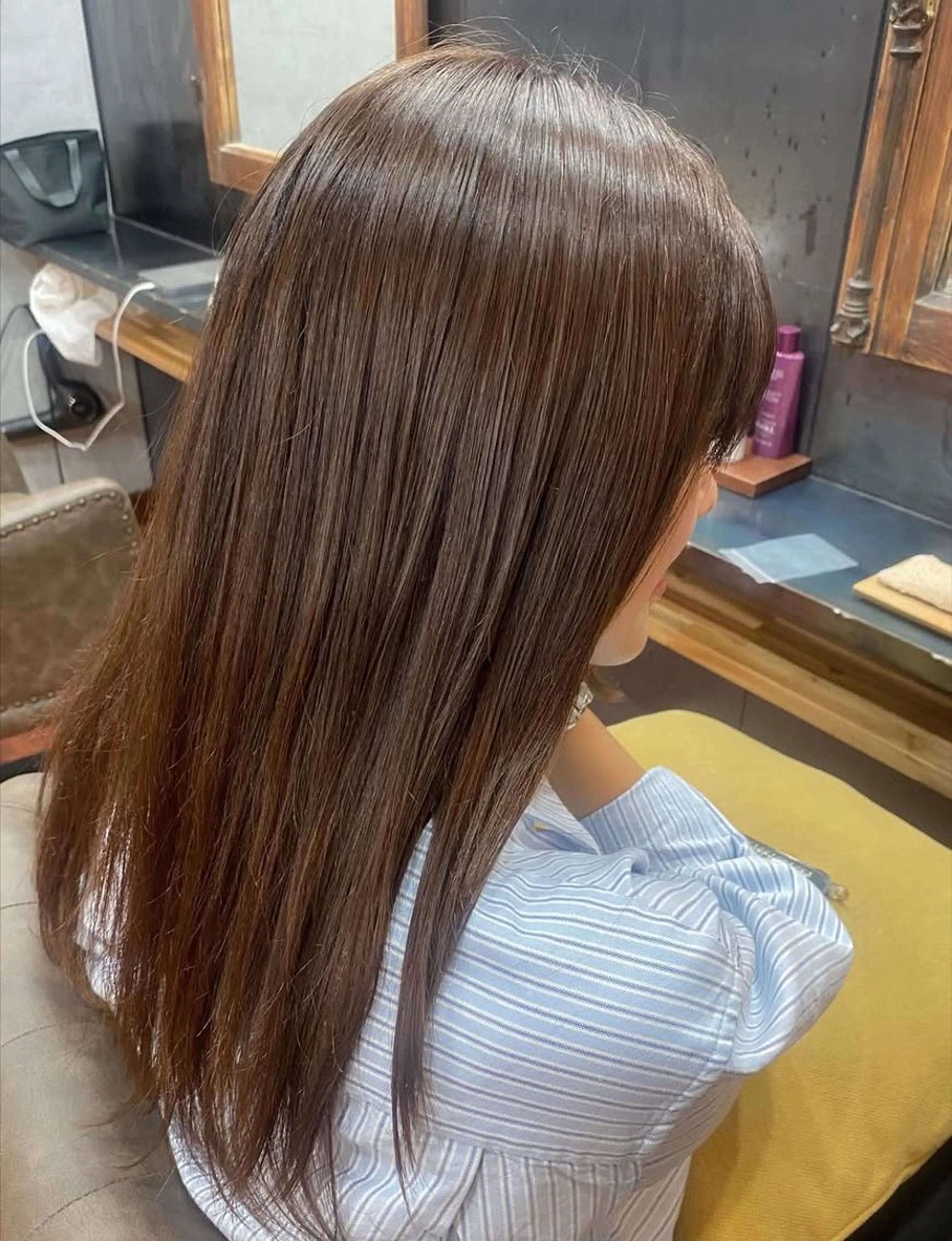 ロング カラー ヘアアレンジ ベージュカラー 烏山 達也のヘアスタイル