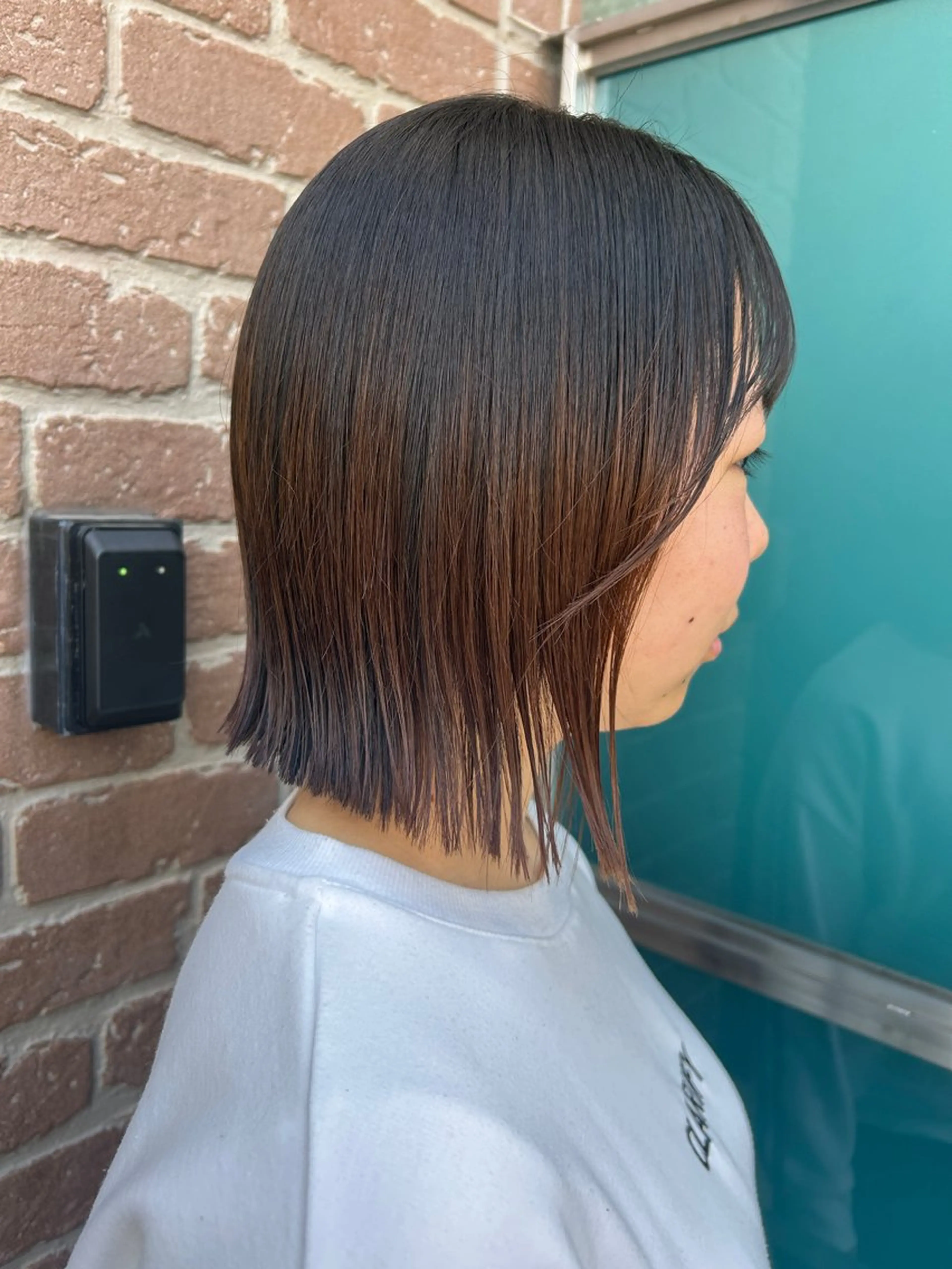 セミロング カラー ヘアアレンジ 久木原 ゆりのヘアスタイル