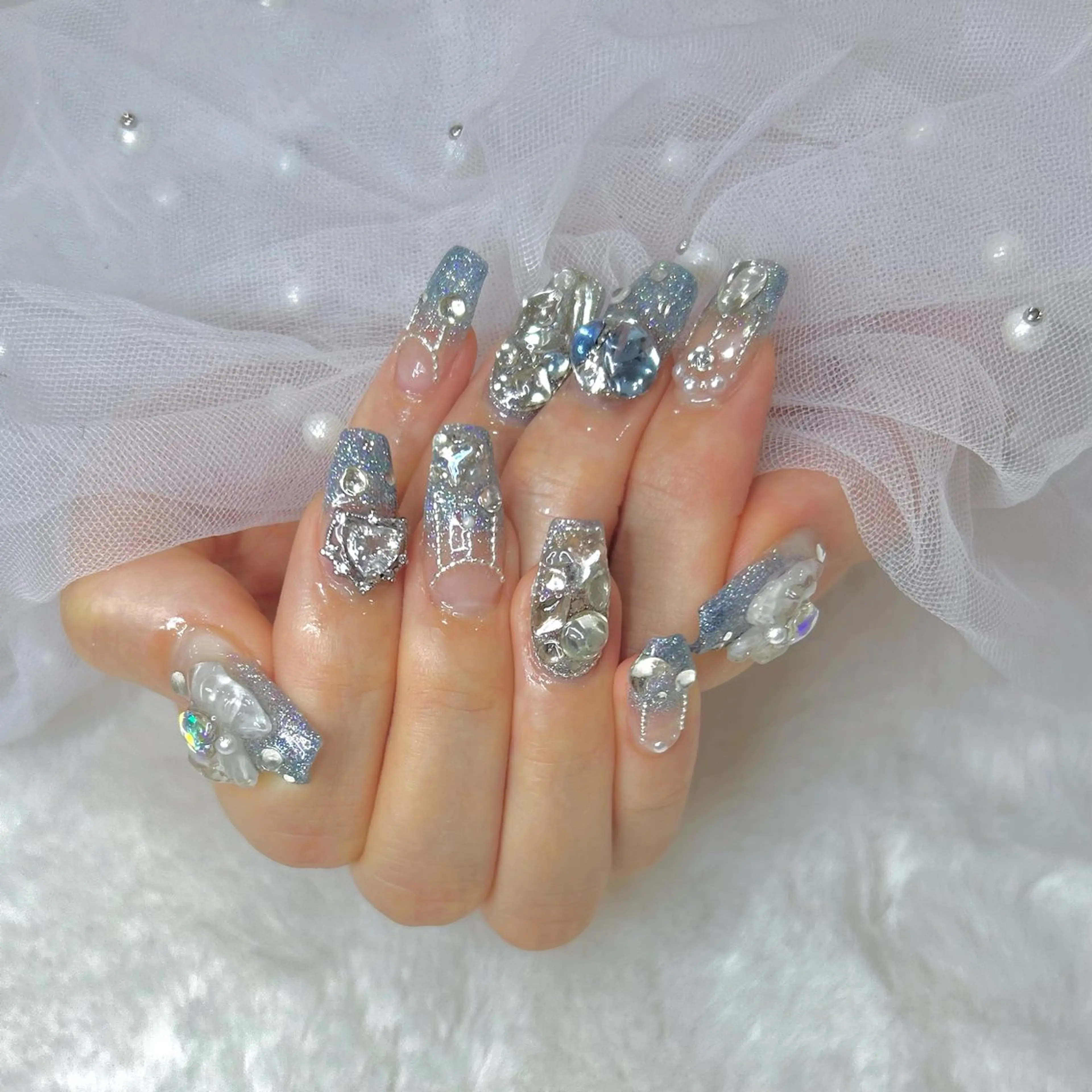 【HANDオフなし】チップ10本長さ出し＋90分付け放題(ワンカラーorラメグラ)の写真