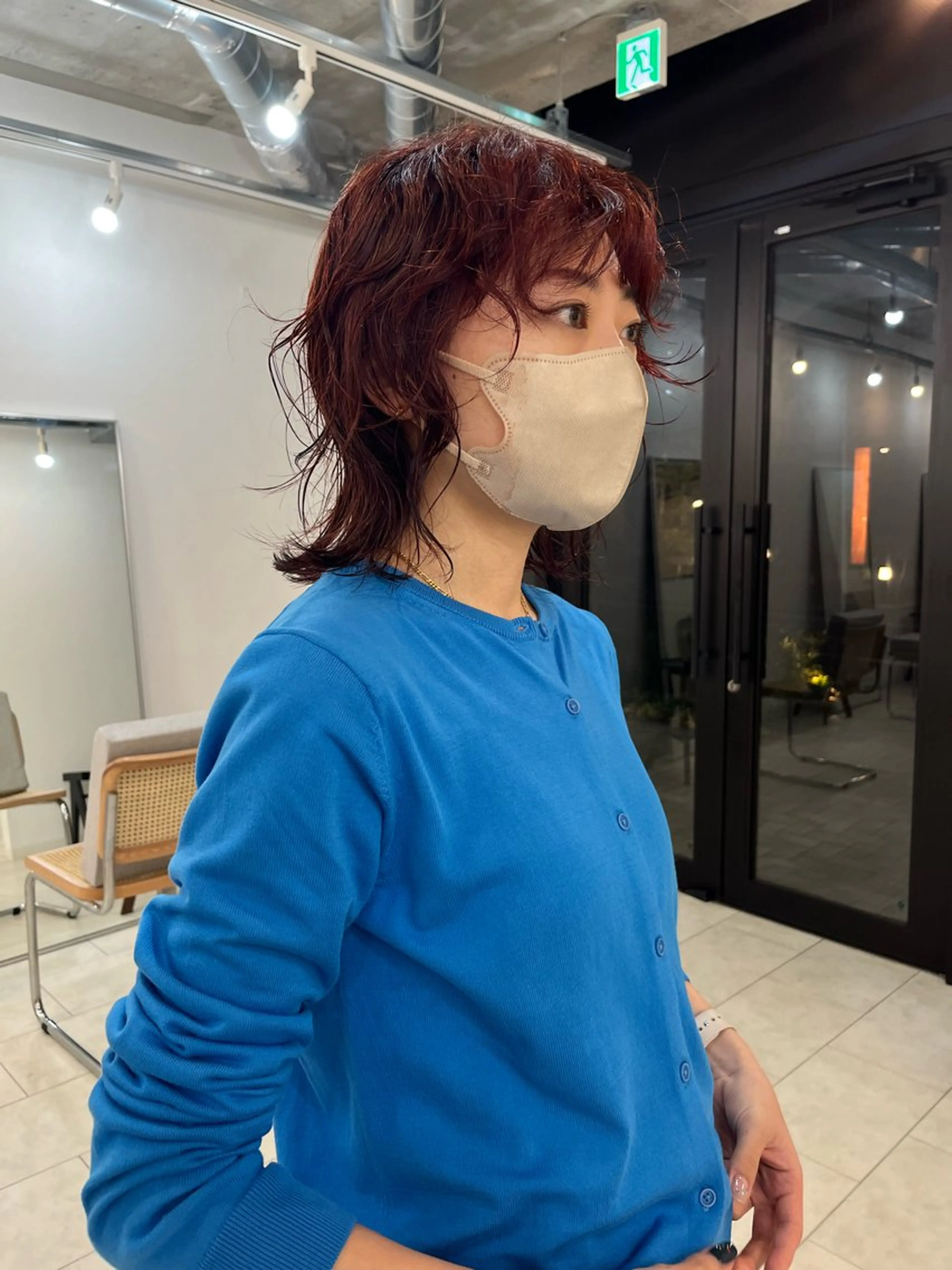 ミディアム カラー パーマ カット ヘアカラー パーマ eri kinjoのヘアスタイル