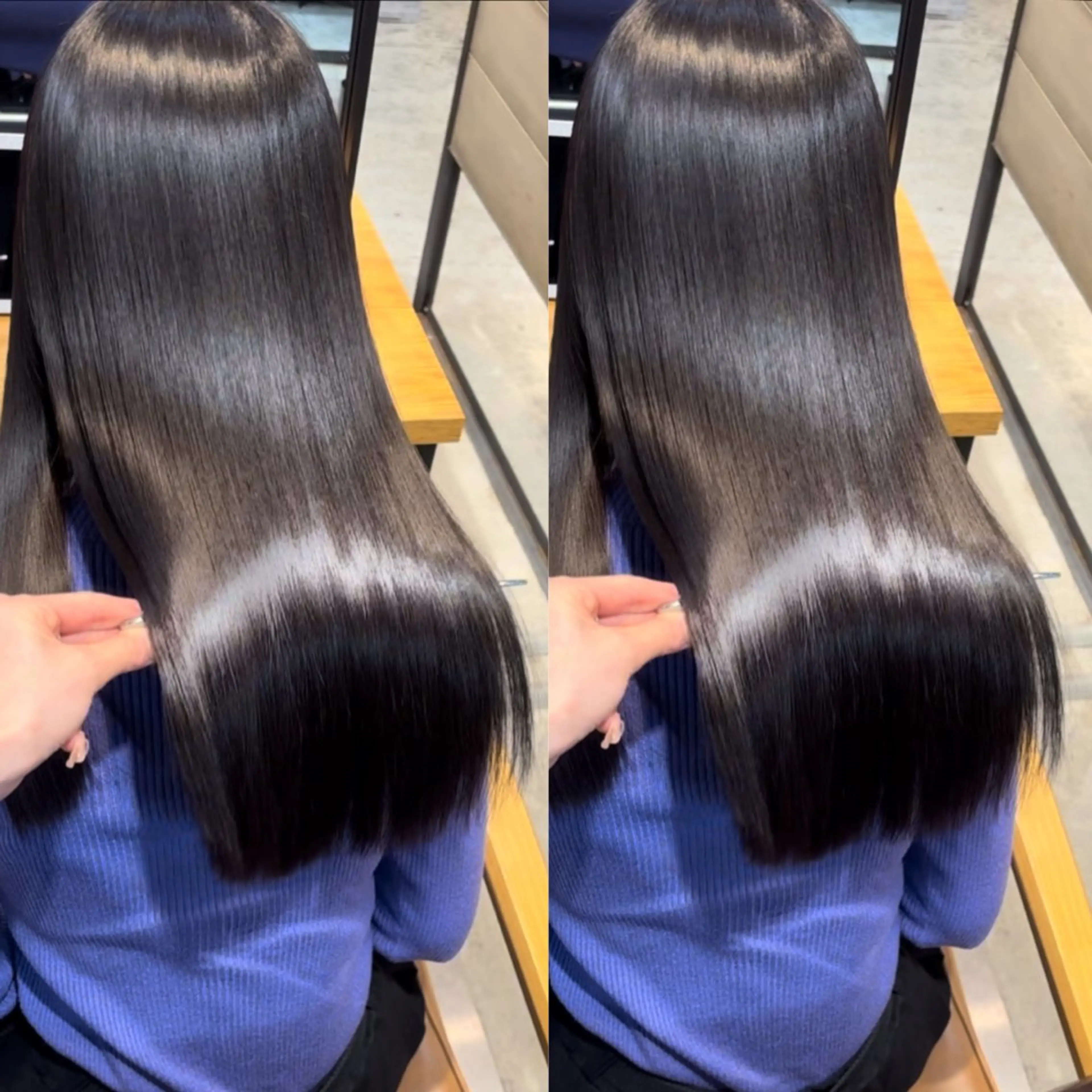 ロング カラー ヘアカラー 縮毛矯正 新宿/髪質改善/ 縮毛矯正/松永ゆいのヘアスタイル