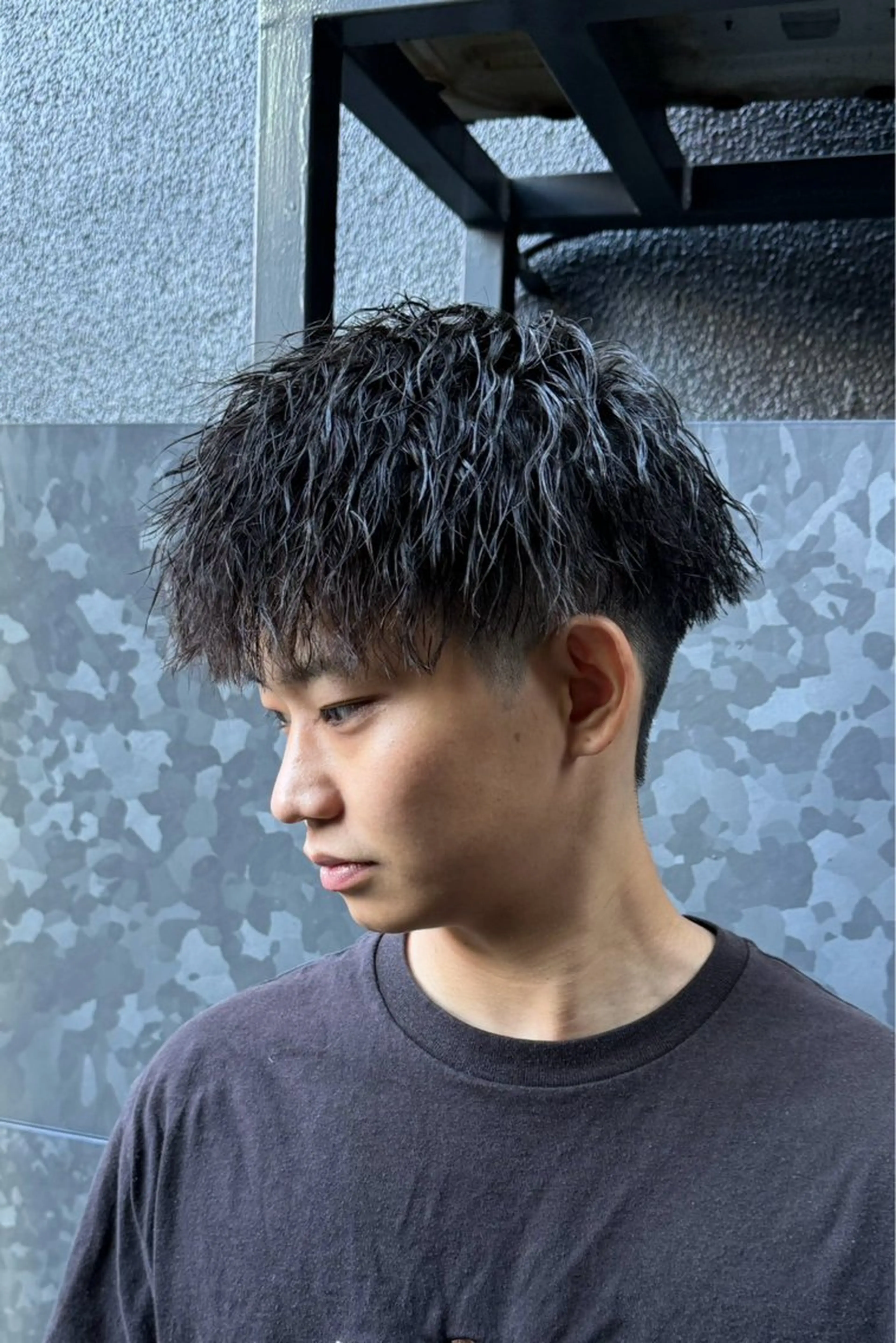 パーマ メンズ カット ヘアカラー パーマ ニュアンス/シャドウ /韓国系/梅田茶屋町のヘアスタイル