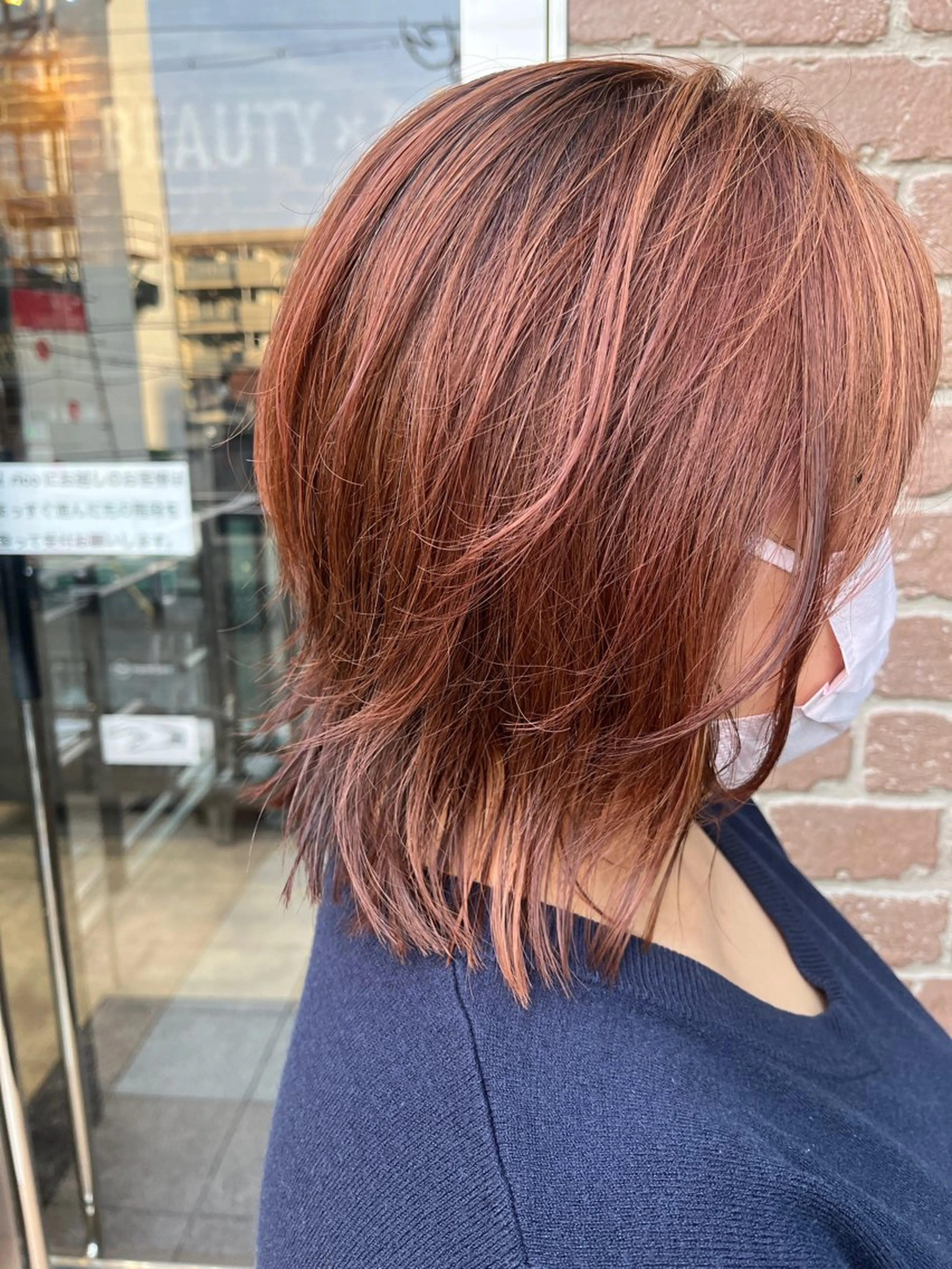 ミディアム カラー 久木原 ゆりのヘアスタイル